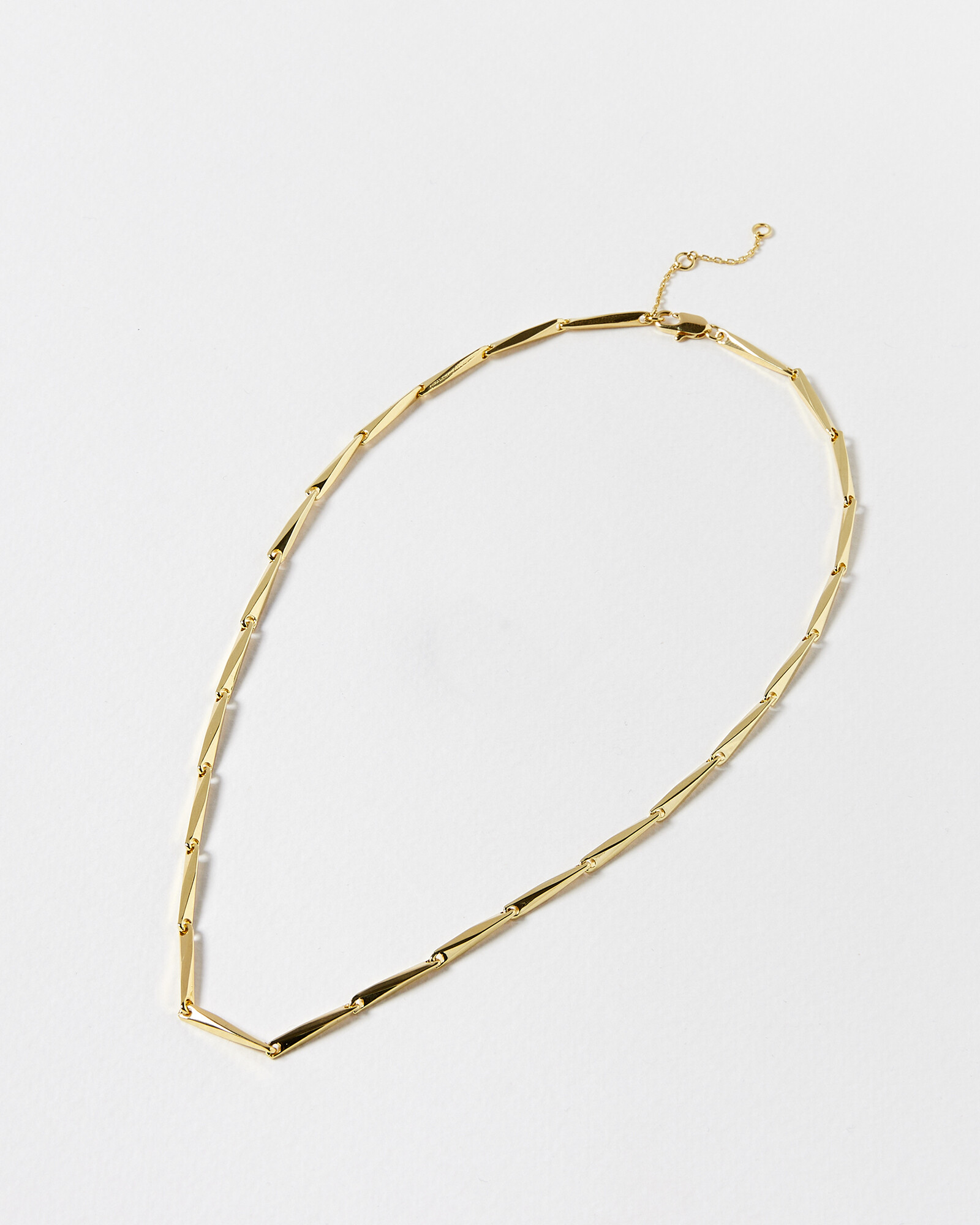 Malie Angled Bar Gold Plated Collar Necklace Oliver Bonas