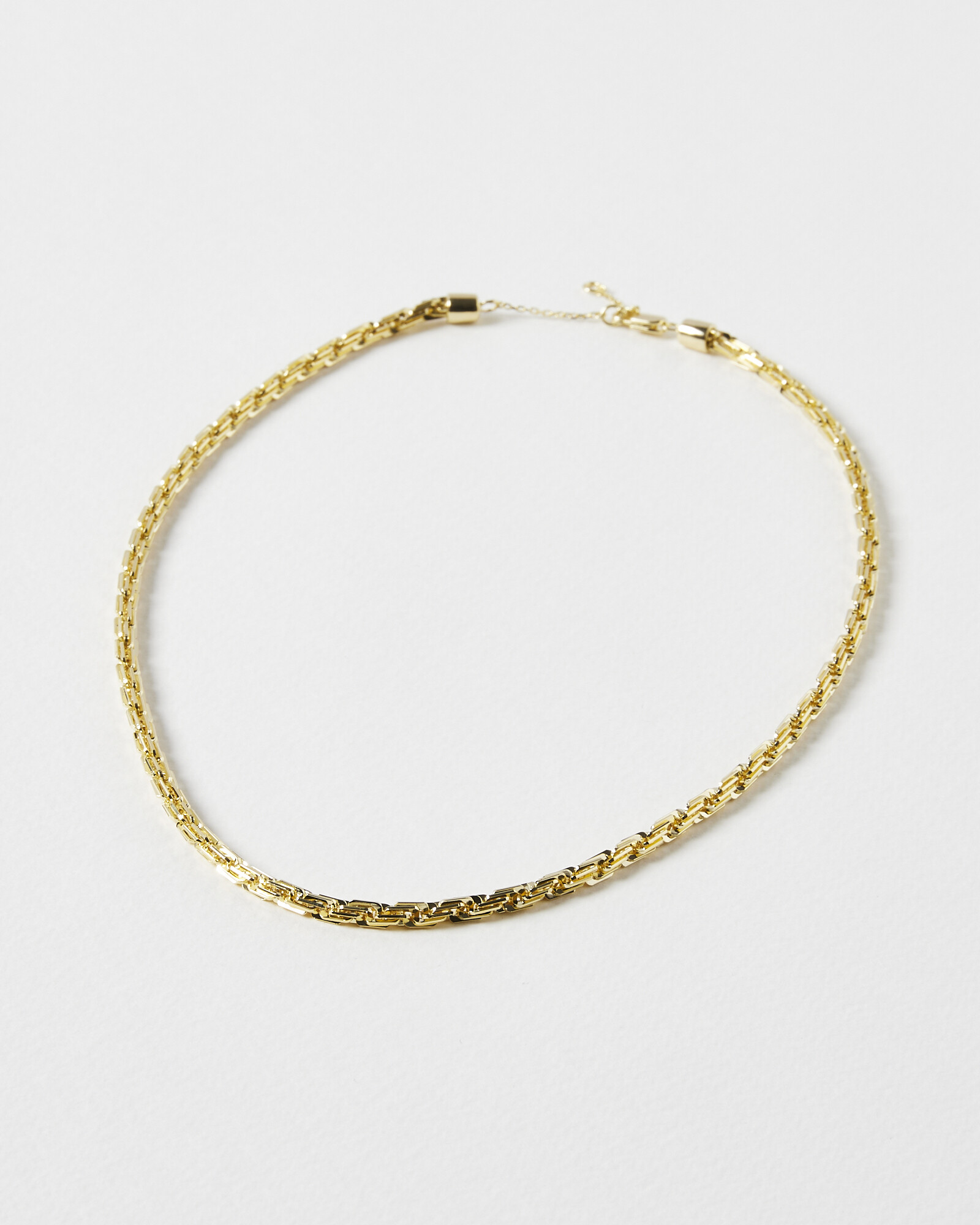 Paloma Geometric Twist Gold Plated Collar Necklace Oliver Bonas