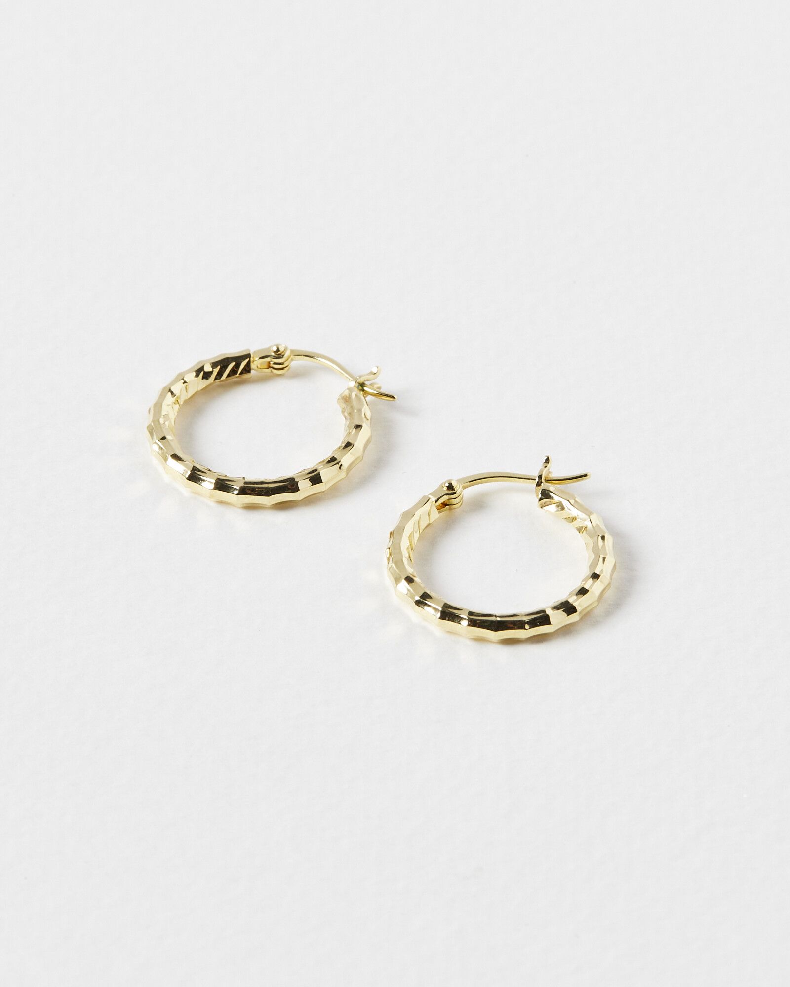 Shop Rubans Voguish Set Of 3 18k GoldPlated Geometric Half Hoop Earrings  Online at Rubans