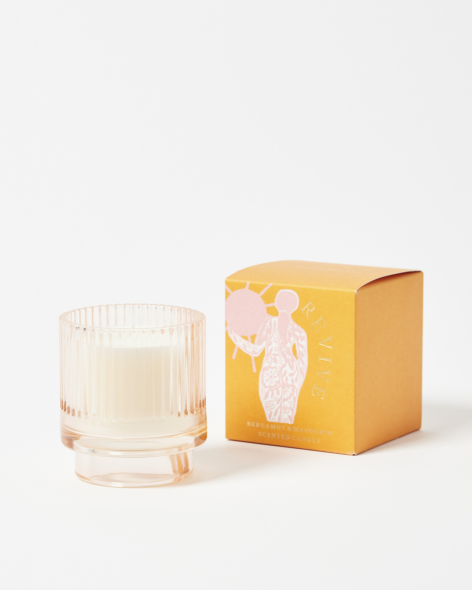 Daphne Fluted Glass Candles Oliver Bonas