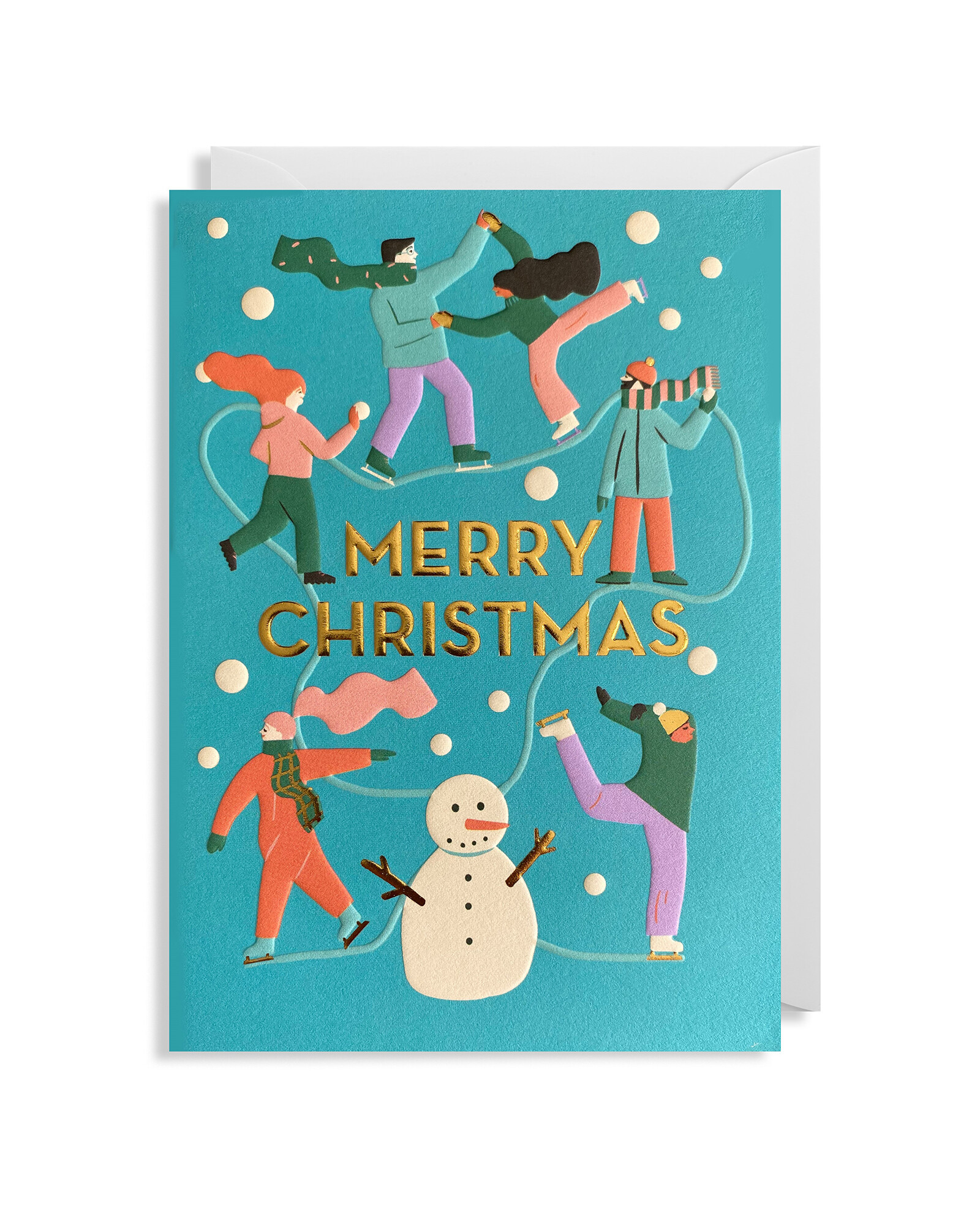 Christmas Snow Fun Christmas Card Oliver Bonas