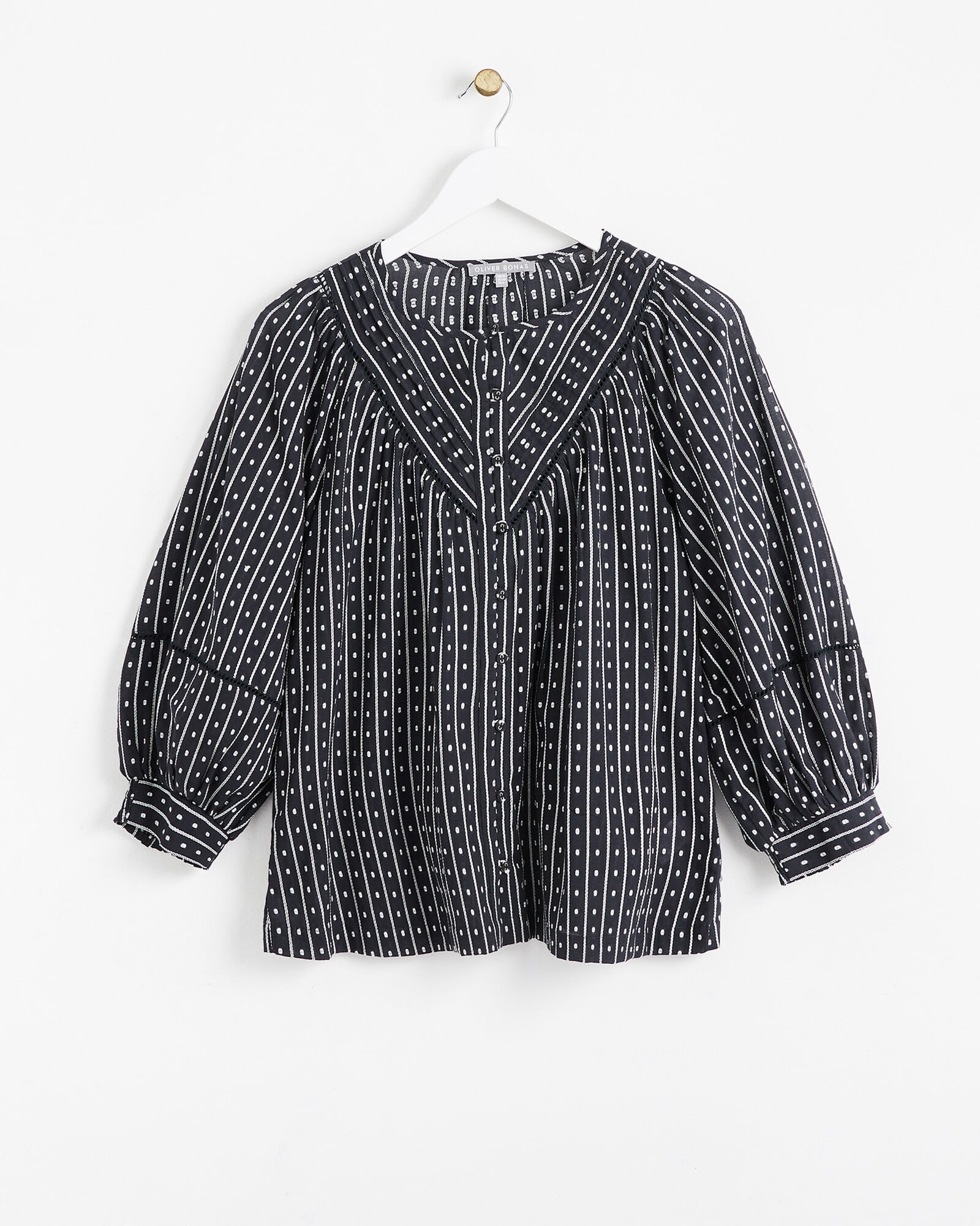 Basic Cotton Bolouse Jouber - Black
