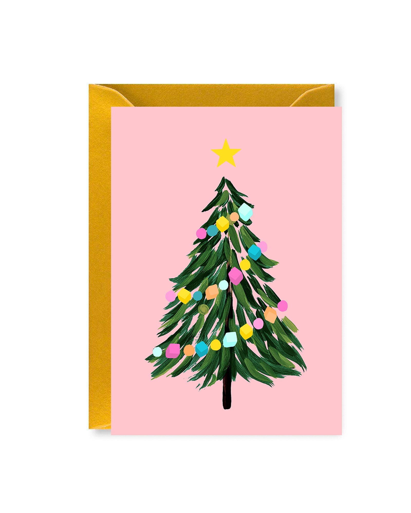 Tinsel Tree Christmas Card Oliver Bonas