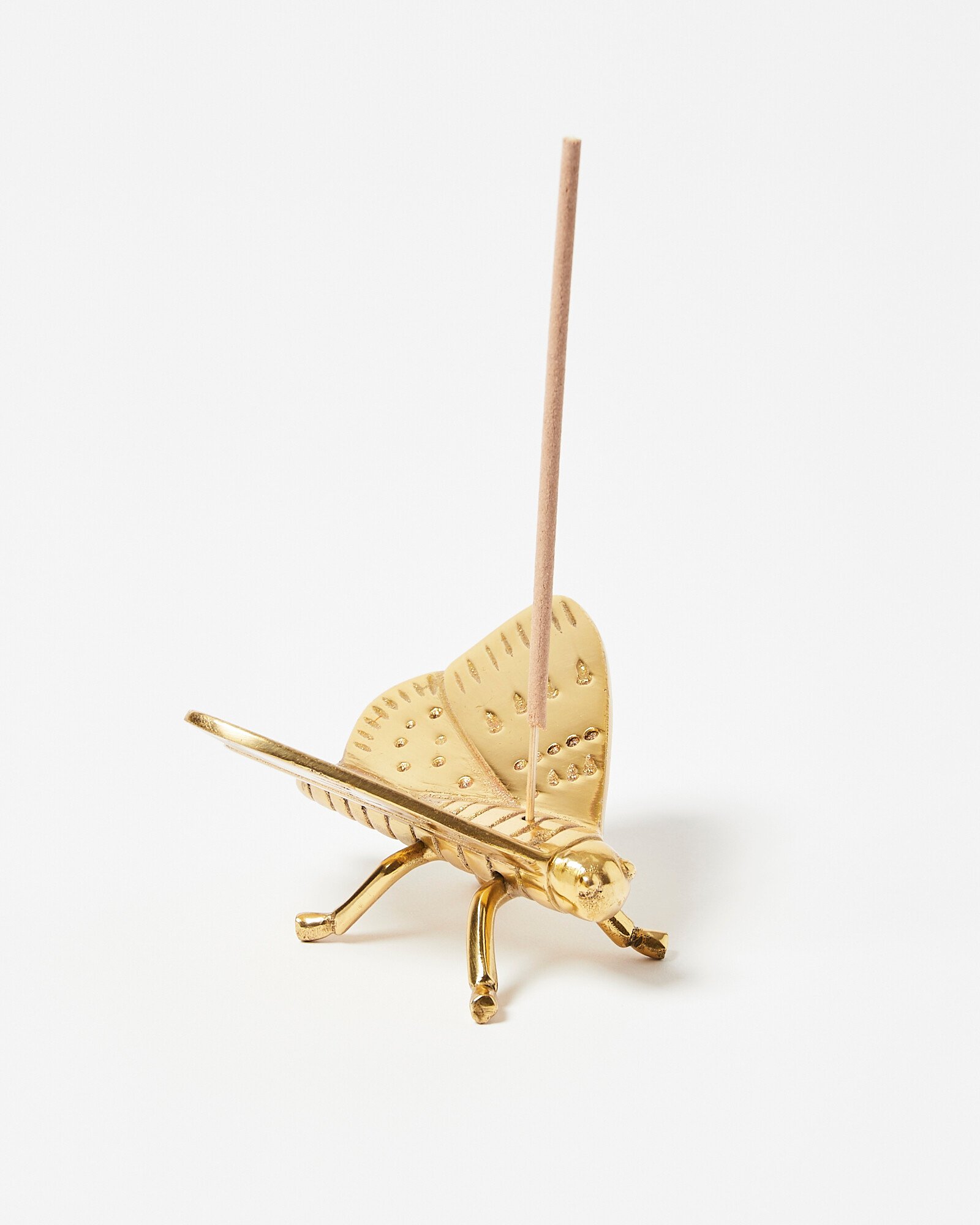Manuka Moth Gold Brass Incense Holder Oliver Bonas