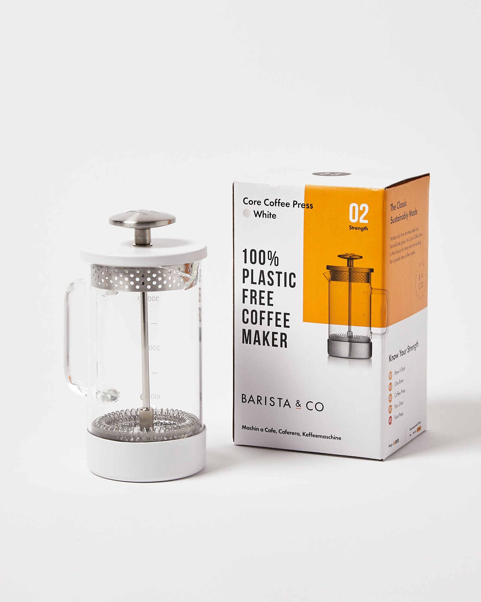 White Cafetiere Coffee Press Oliver Bonas