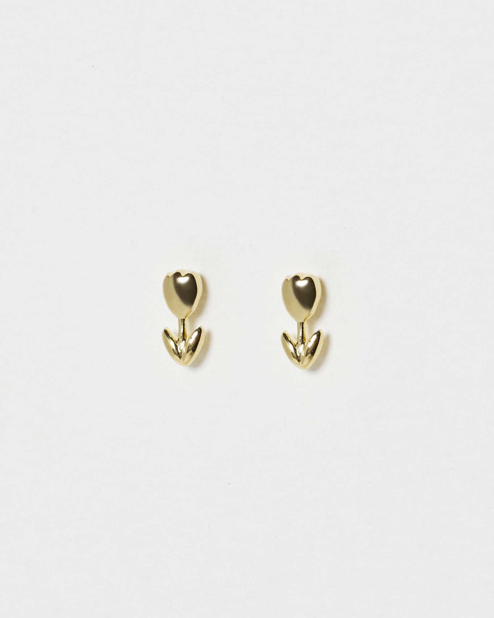 Josie Tulip Casting Gold Plated Stud Earrings | Oliver Bonas