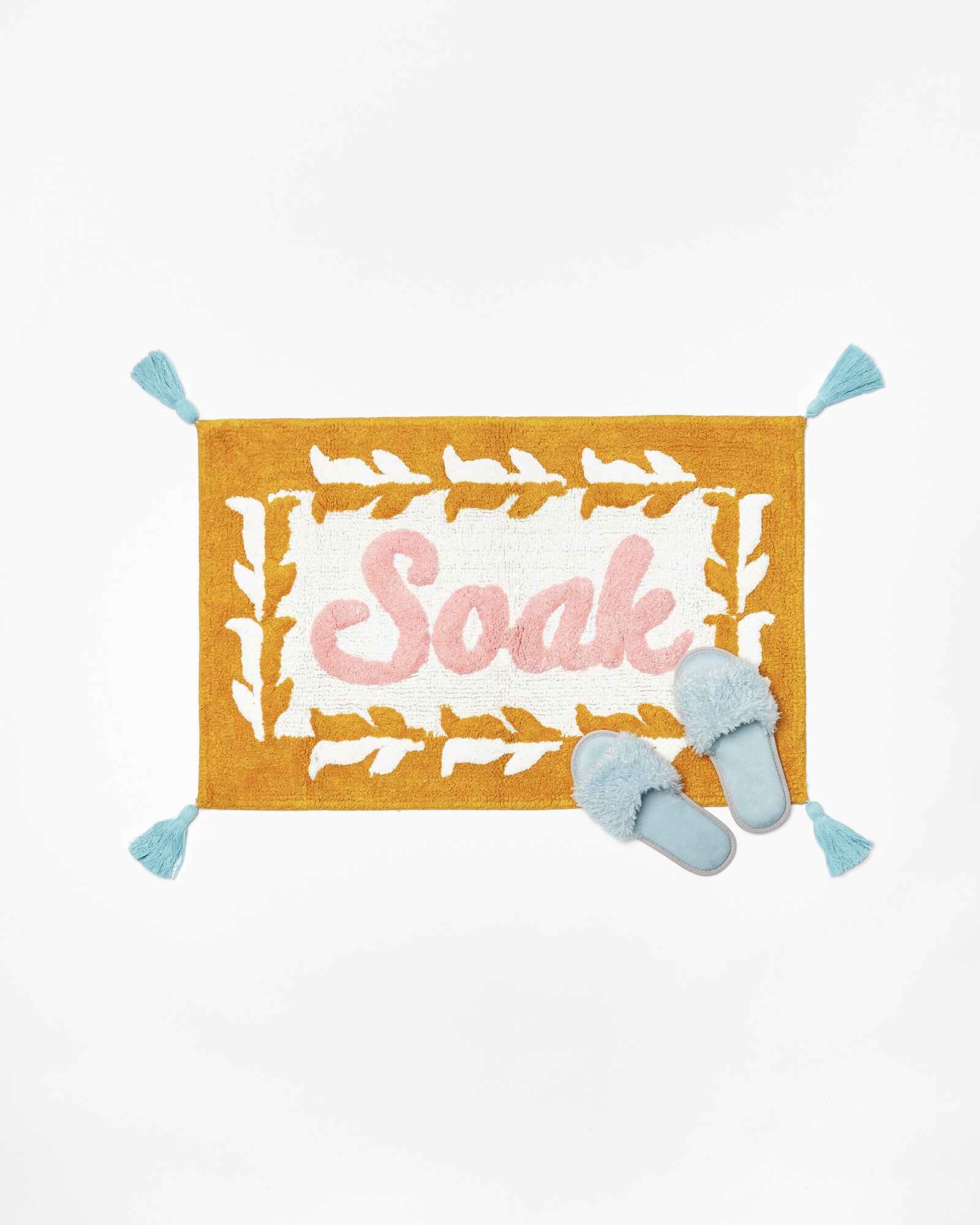 Soak Yellow Bath Mat Medium Oliver Bonas