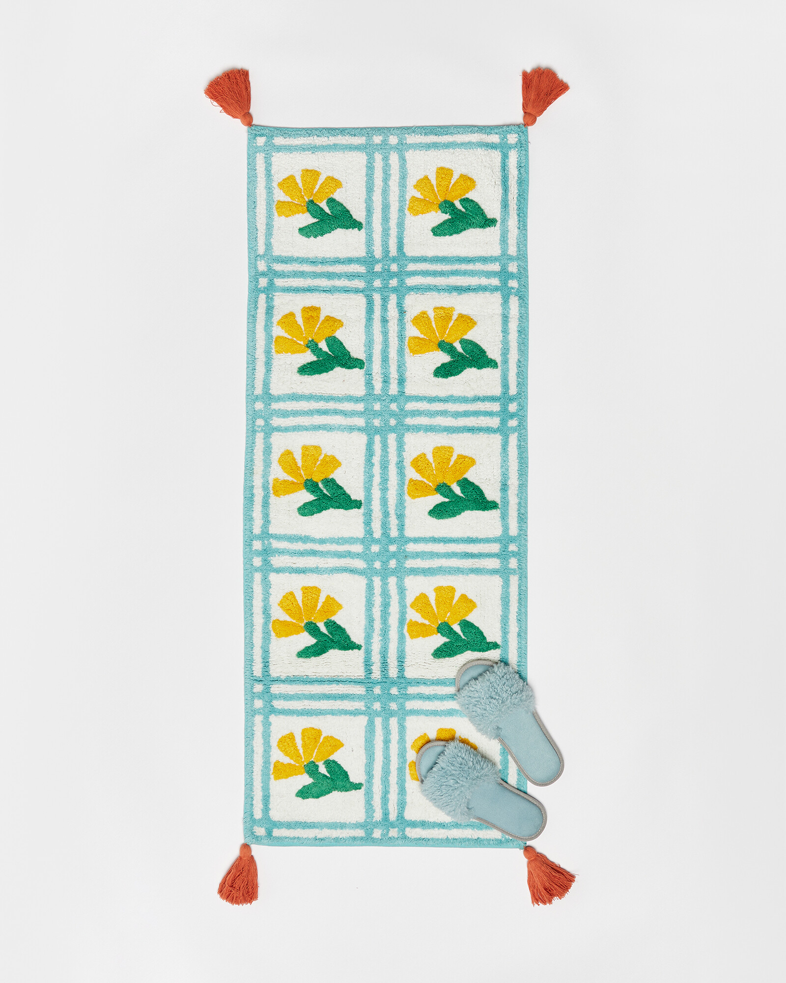 Tulip Floral Bath Mat Runner | Oliver Bonas