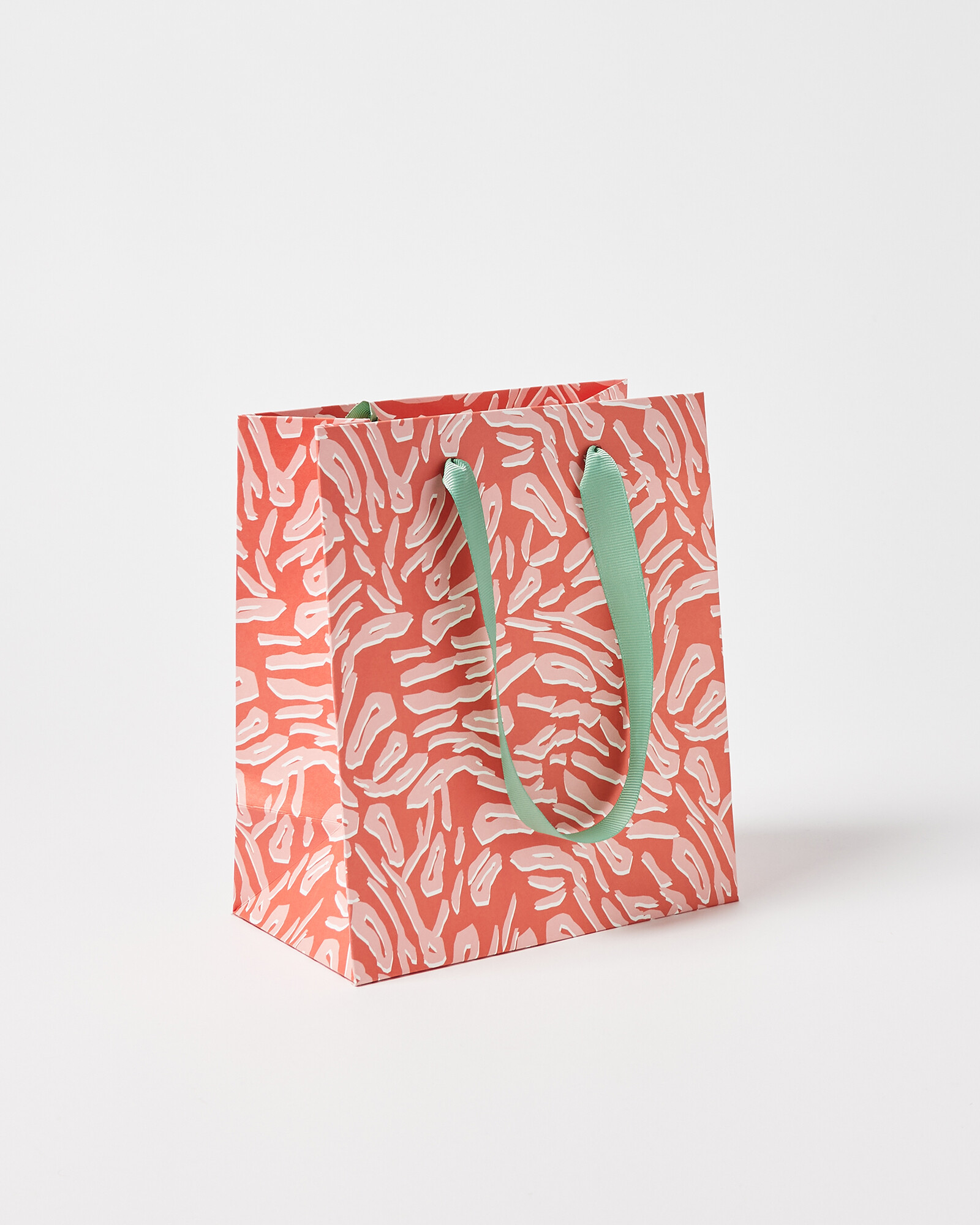 Animal Print Orange Gift Bag Medium Oliver Bonas