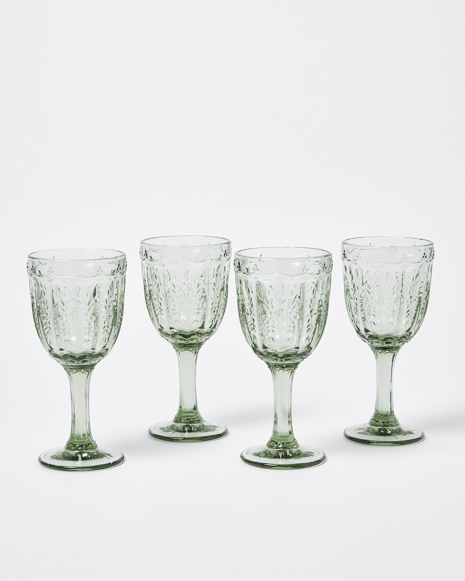 Jasmine Green Wine Glasses Set Of Four