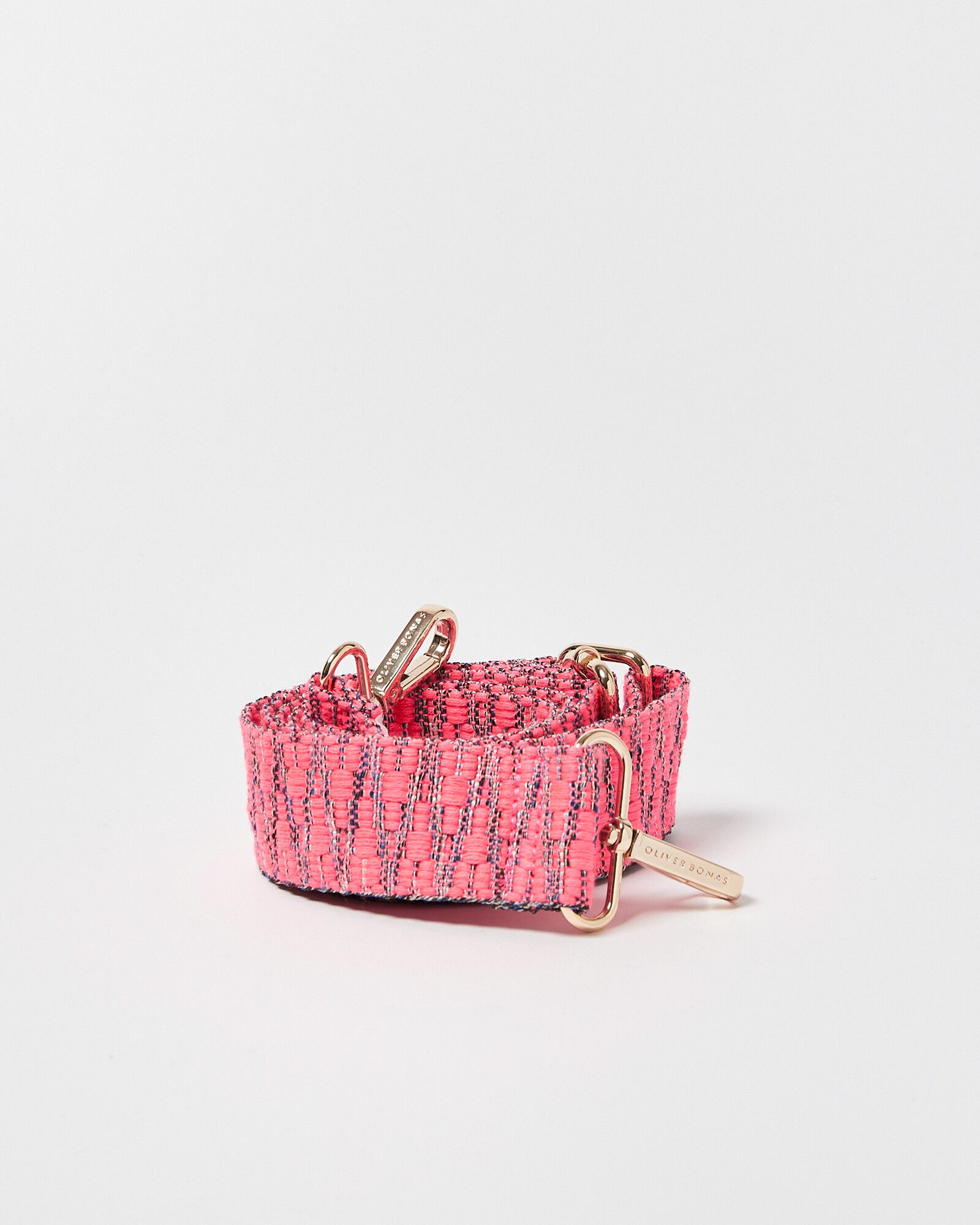 Neon Pink Woven Textured Shoulder Bag Strap Regular | Oliver Bonas