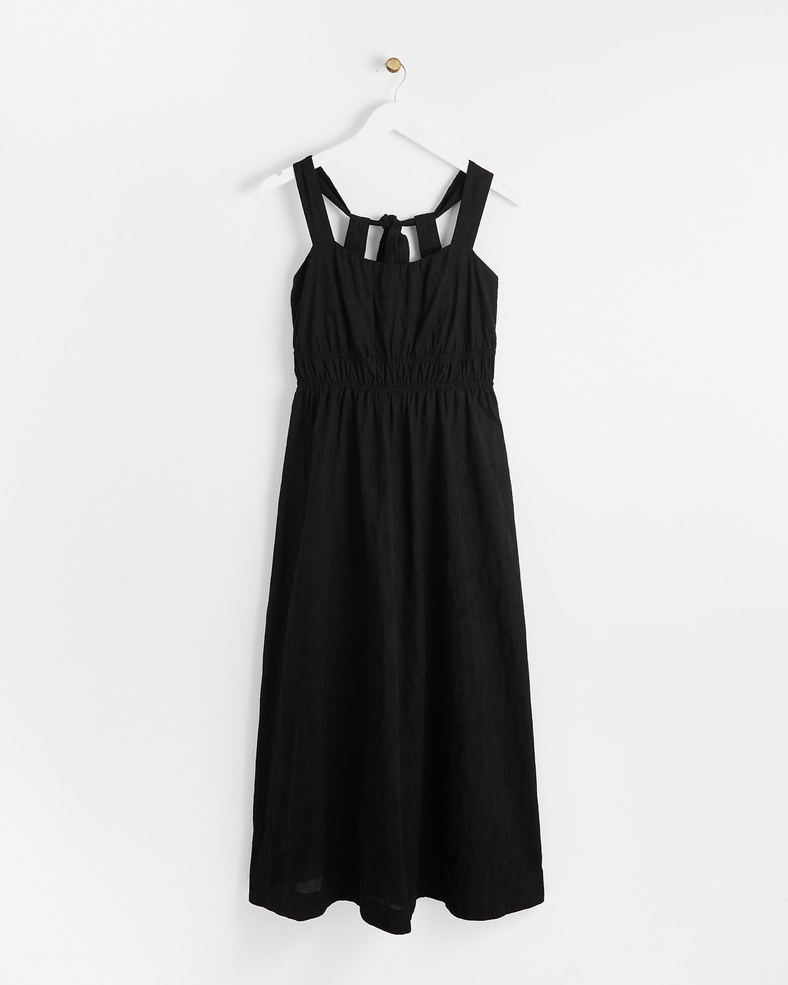 Oliver Bonas black long midi event dress small UK 10 new bnwt