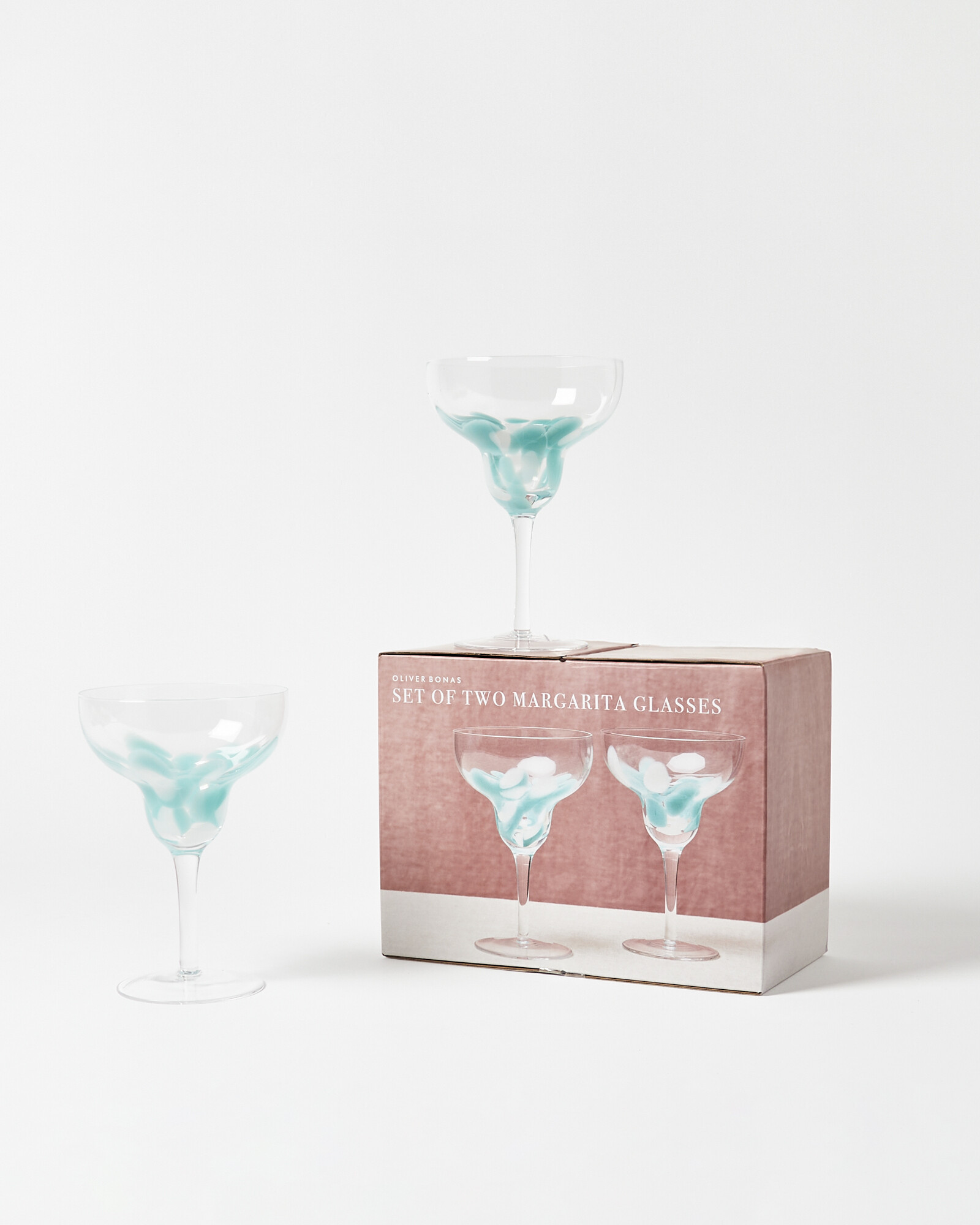 Bexton Spotty Margarita Glasses Set of Two Oliver Bonas
