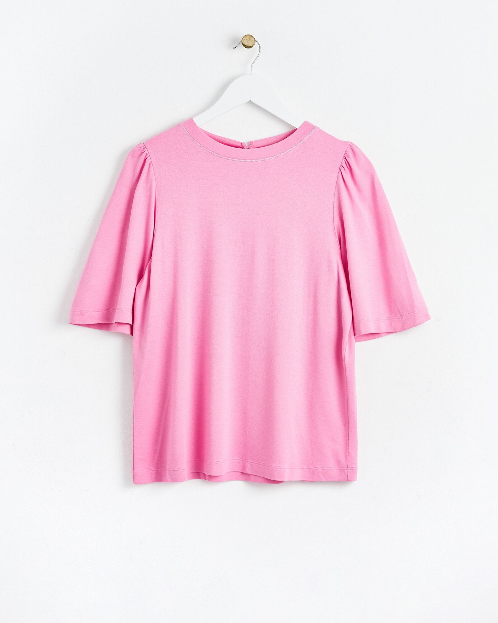 Wide Sleeve Pink Jersey Top | Oliver Bonas