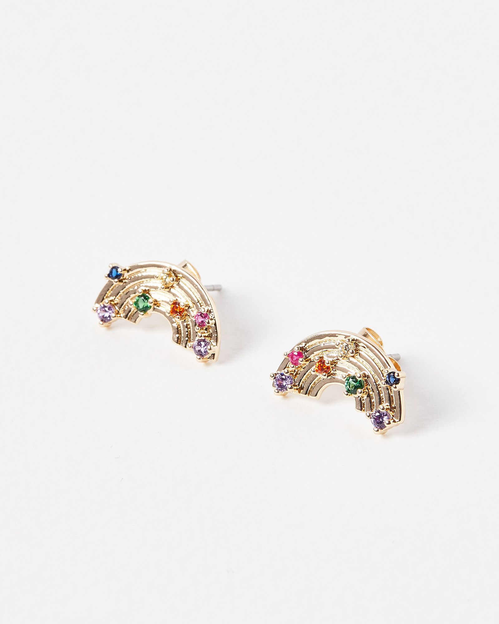 THE 6th ORBIT Rainbow Diamond Stud Earrings – Type Jewelry