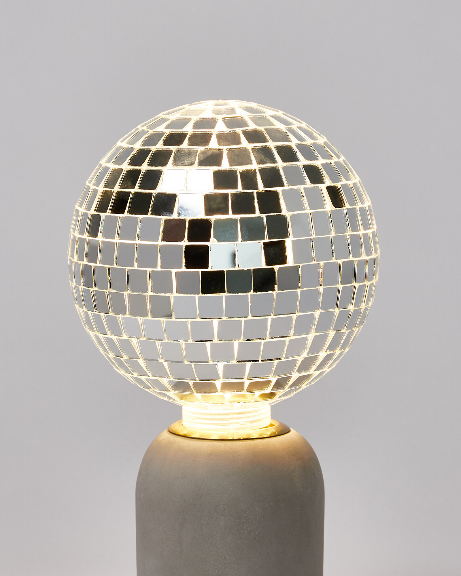 Disco Ball Silver E27 40lm LED Light Bulb