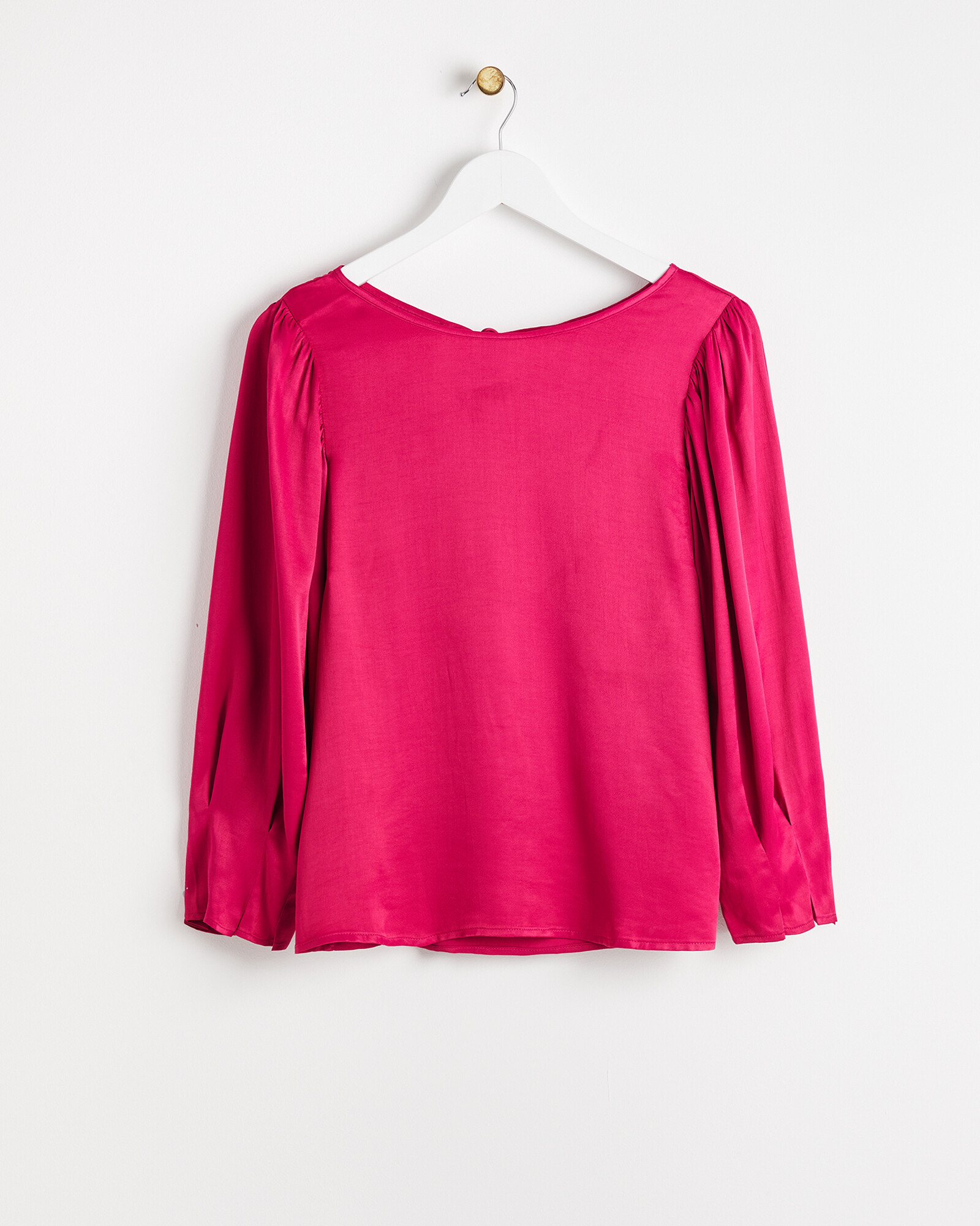 Satin Pink Shell Blouse | Oliver Bonas
