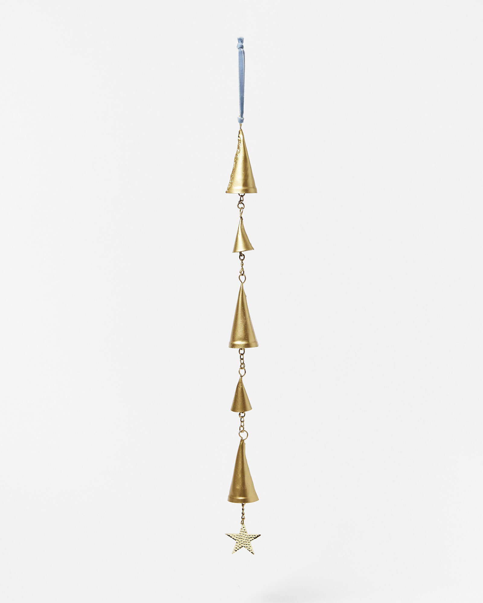 Hanging Bell Gold Metal Christmas Tree Decoration Oliver Bonas