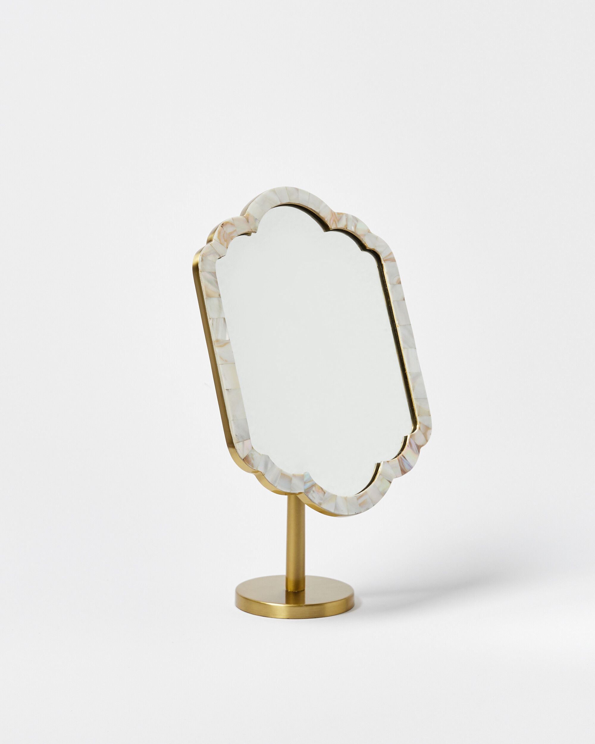 Mila Mother of Pearl Pivoting Dressing Table Mirror | Oliver Bonas