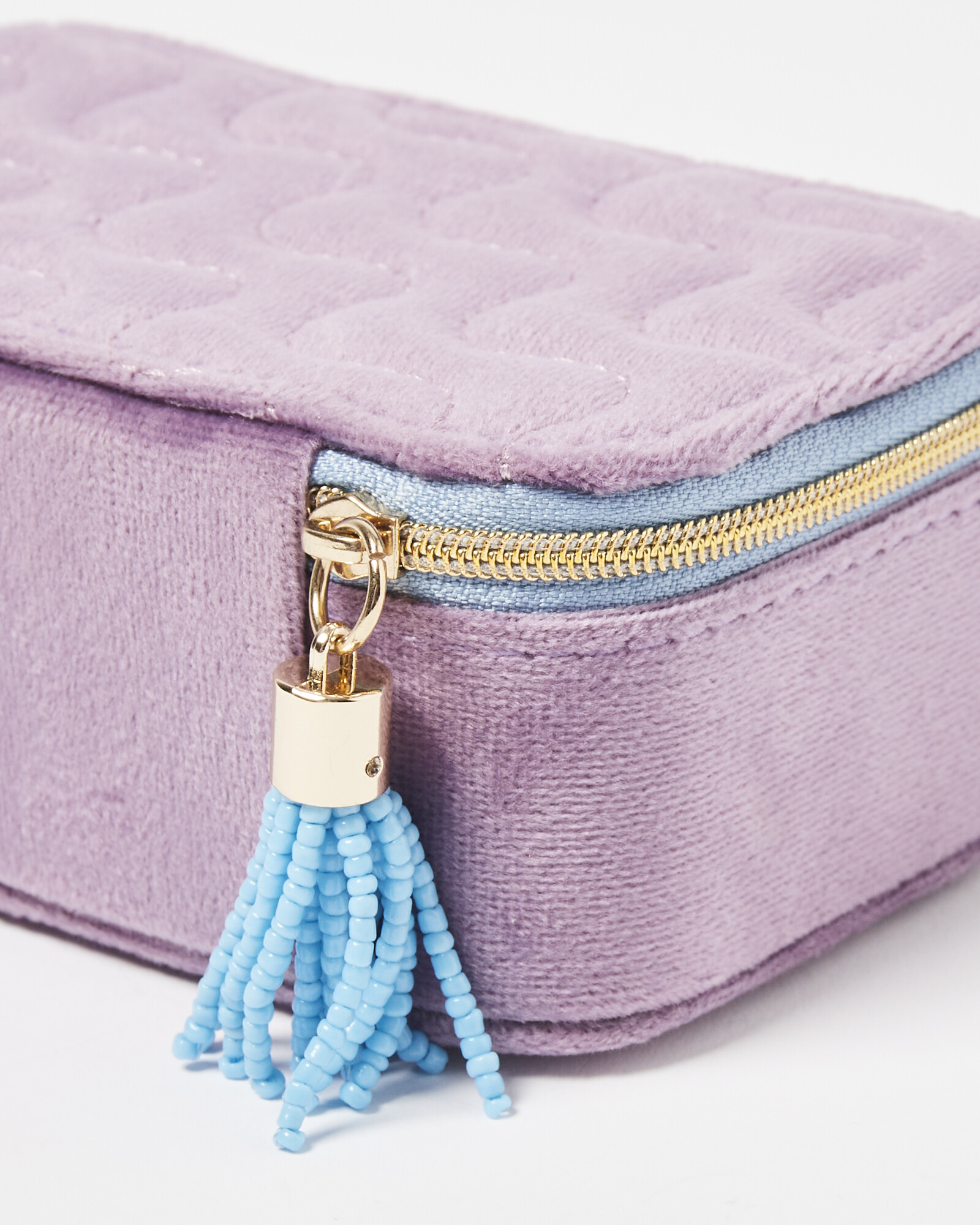 Abi Purple Embroidered Jewellery Box | Oliver Bonas