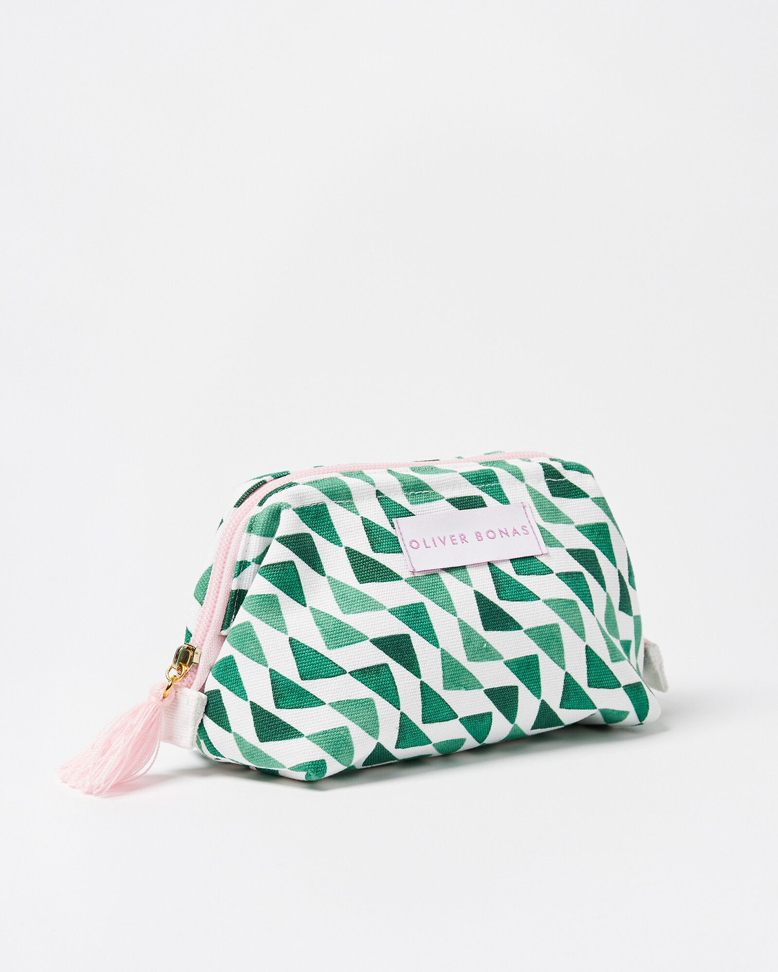 Geometric Green Make Up Bag | Oliver Bonas