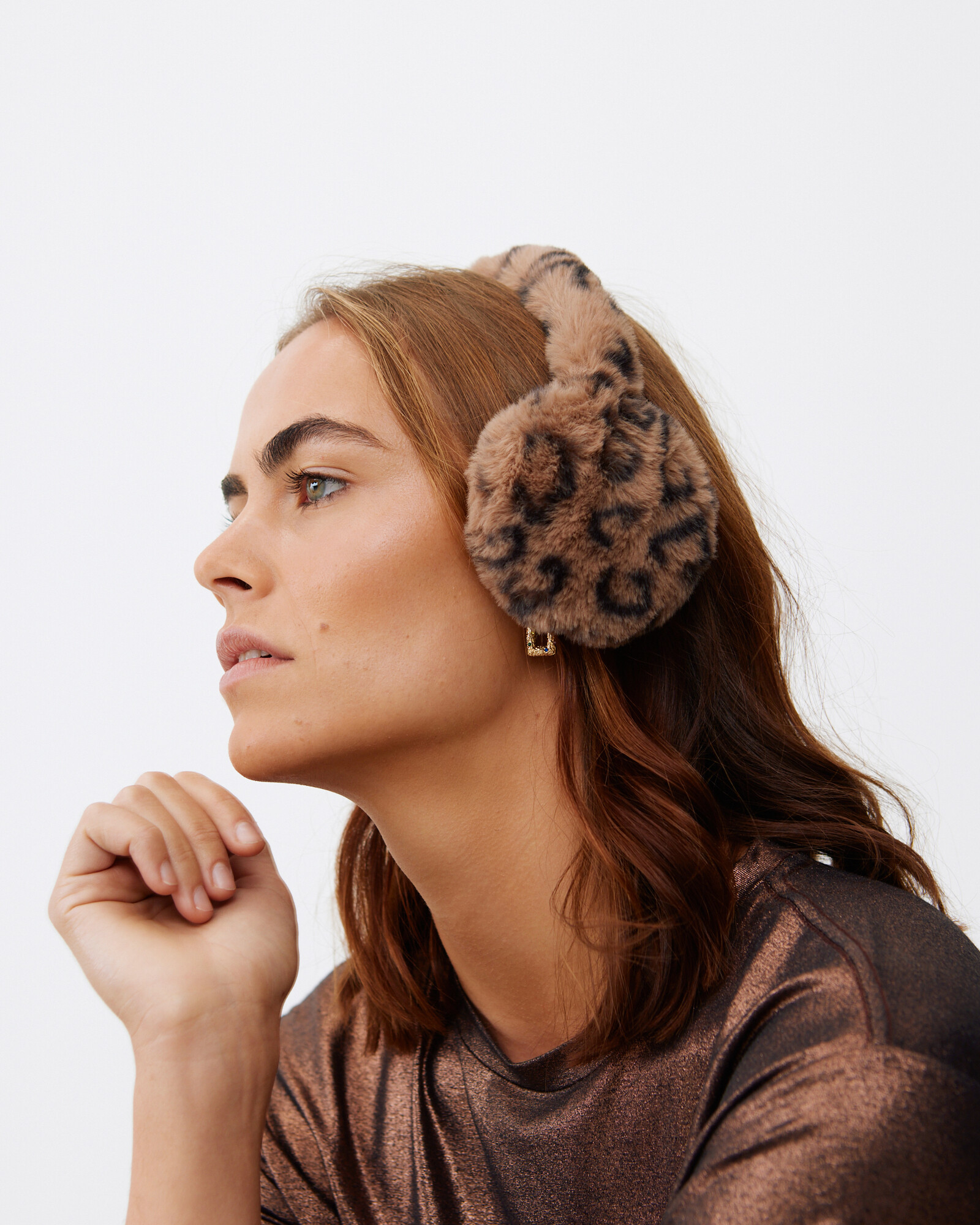 Animal Brown Fluffy Ear Muffs Oliver Bonas