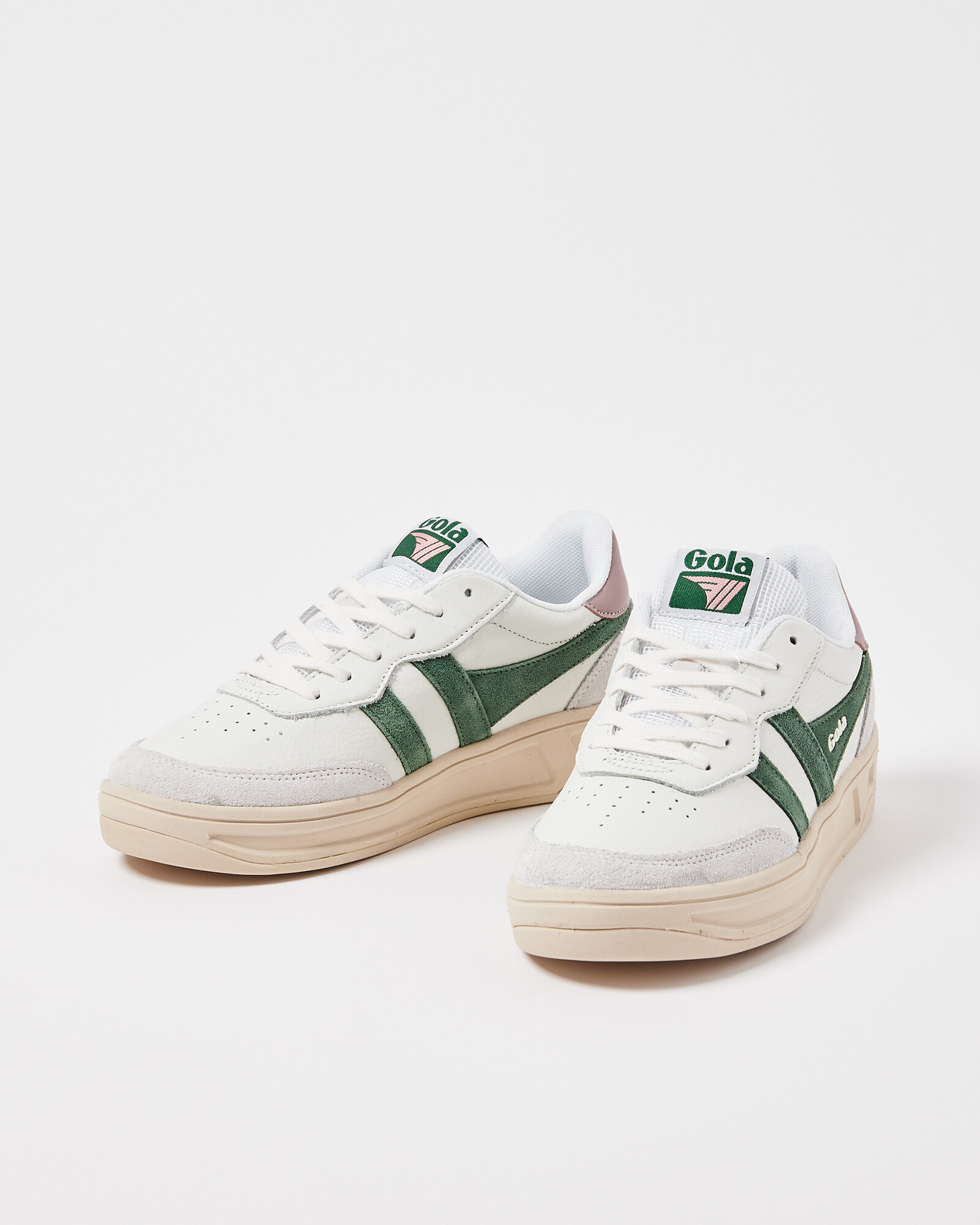 Gola Topspin Green Suede Leather Trainers | Oliver Bonas