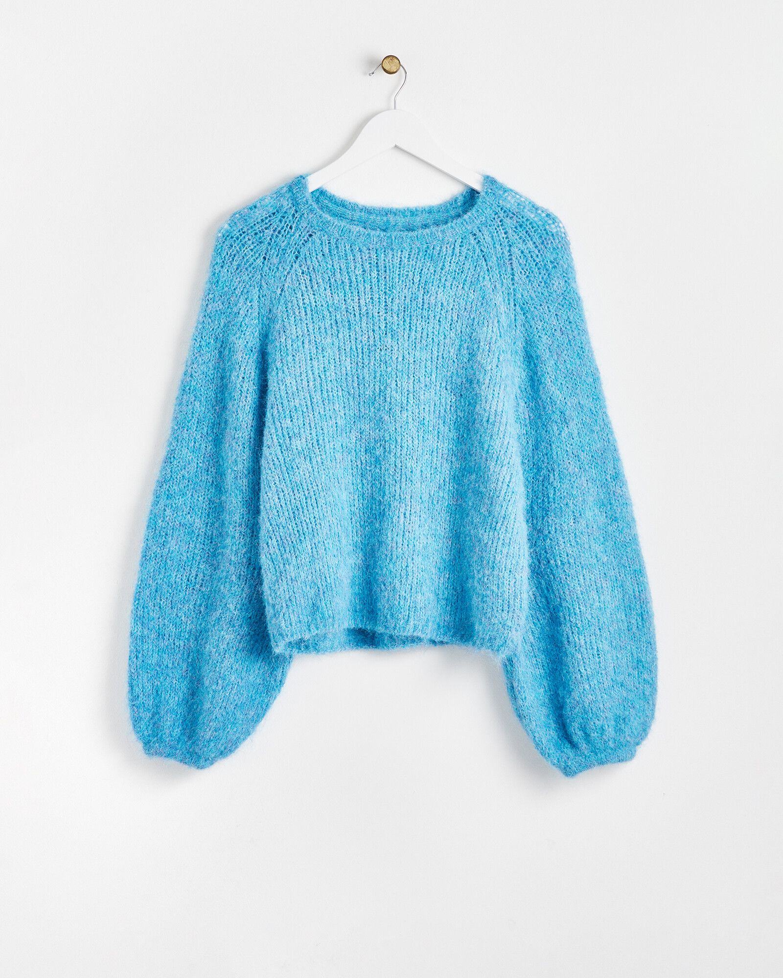 Tonal Blue Knitted Jumper | Oliver Bonas