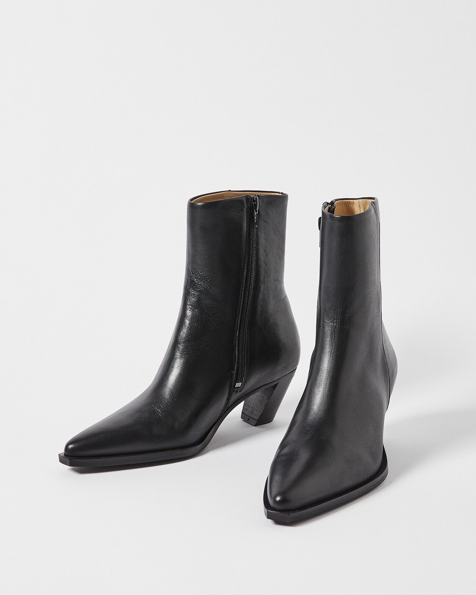 Selected Femme Stella Black Leather Boots | Oliver Bonas
