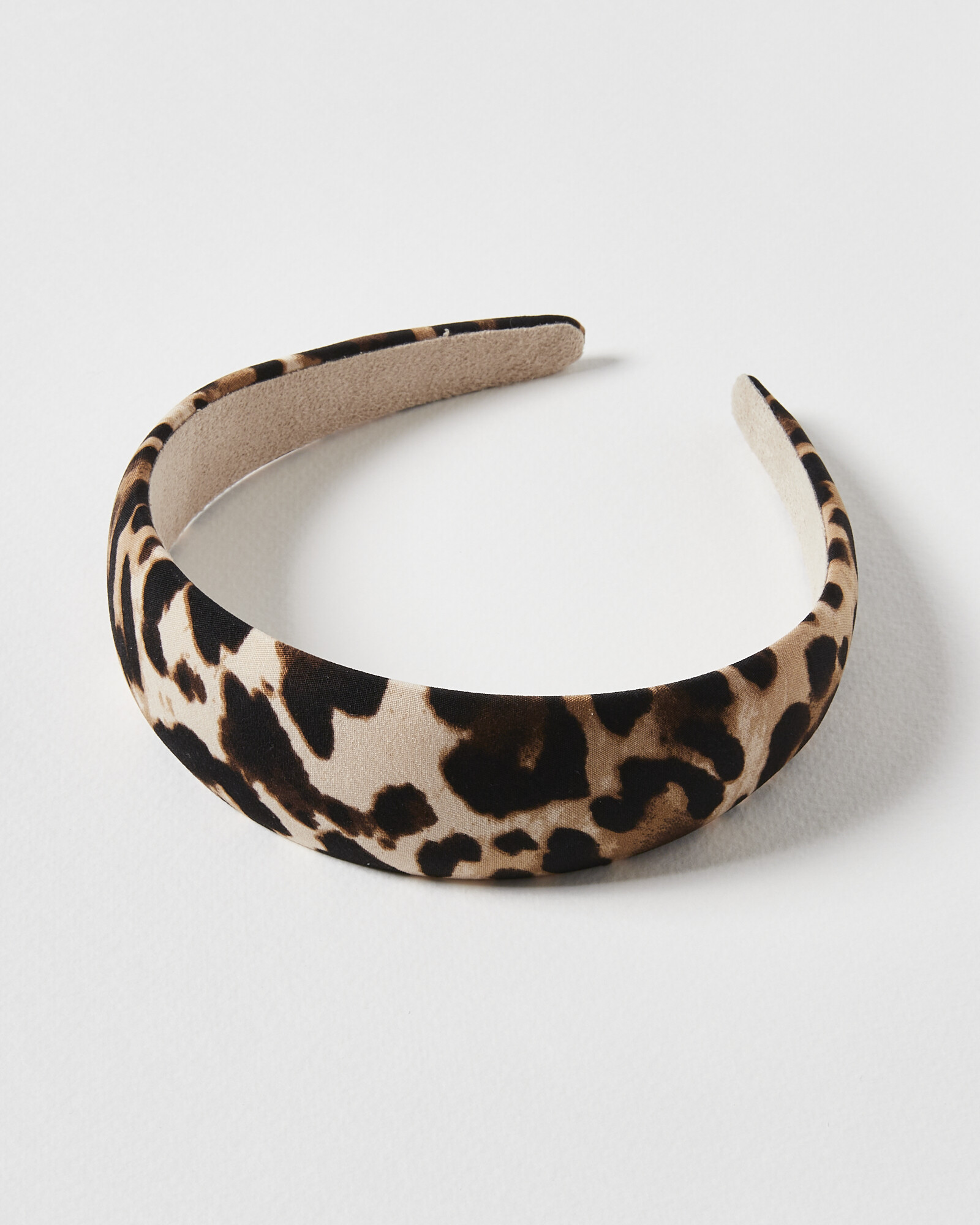 Ariel Padded Brown Animal Print Headband Oliver Bonas US