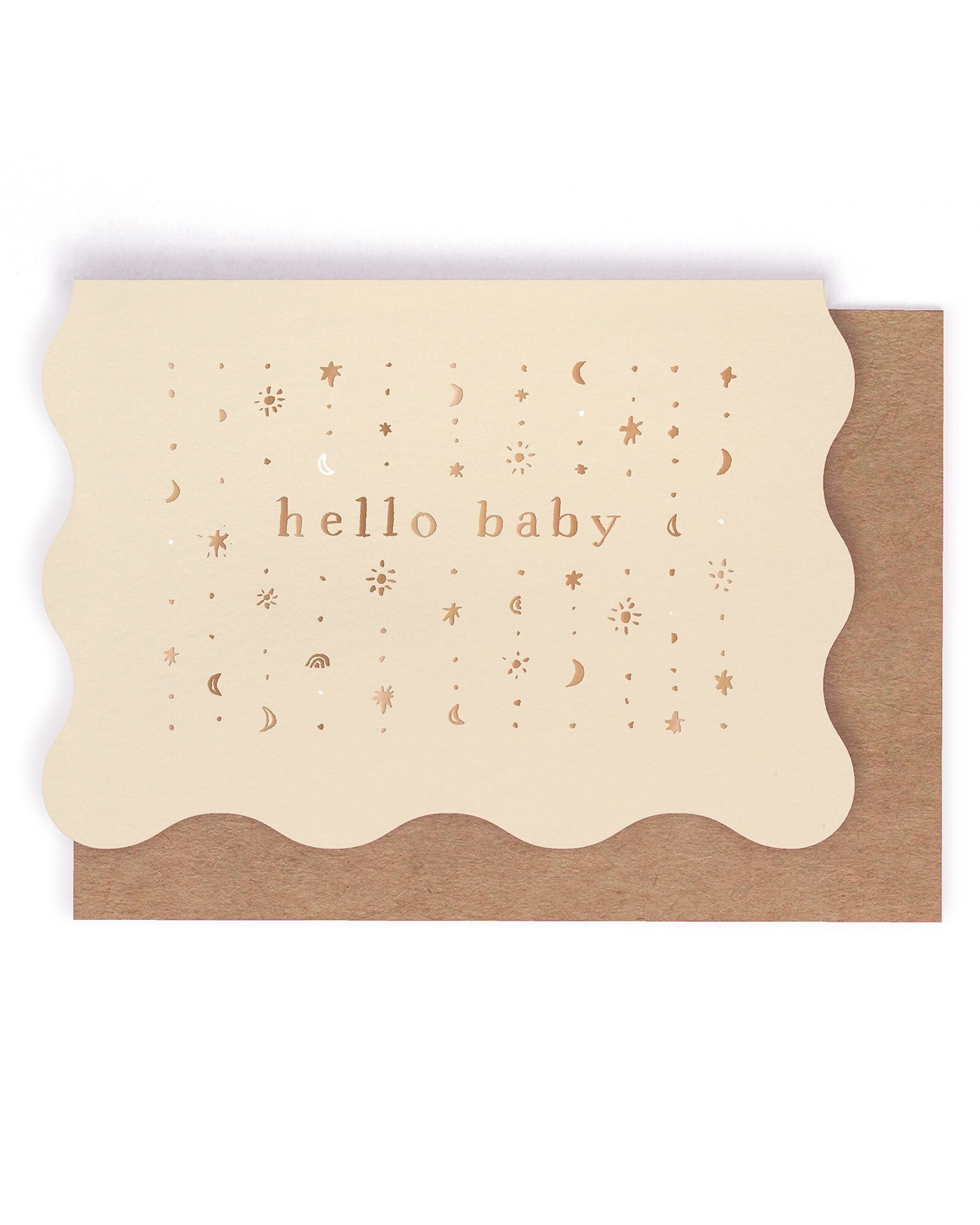 Hello Baby Foiled New Baby Card | Oliver Bonas