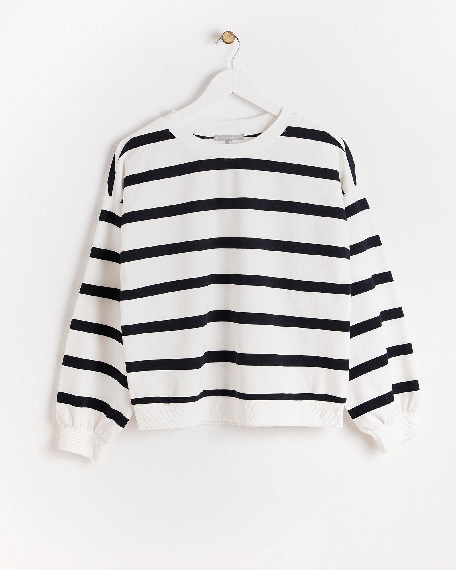 Black & White Stripe Sweatshirt | Oliver Bonas