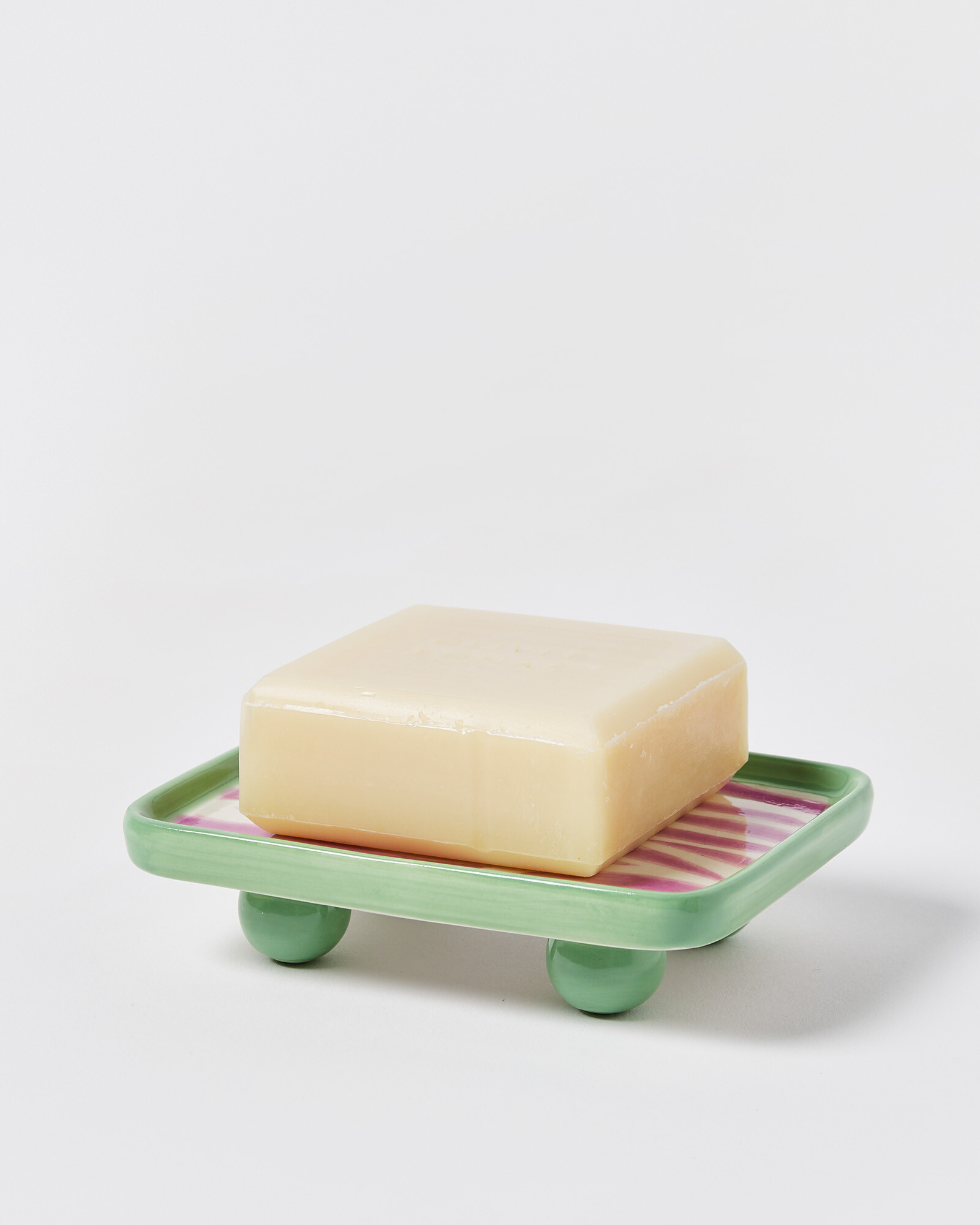 Ria Green Ceramic Soap Dish Oliver Bonas