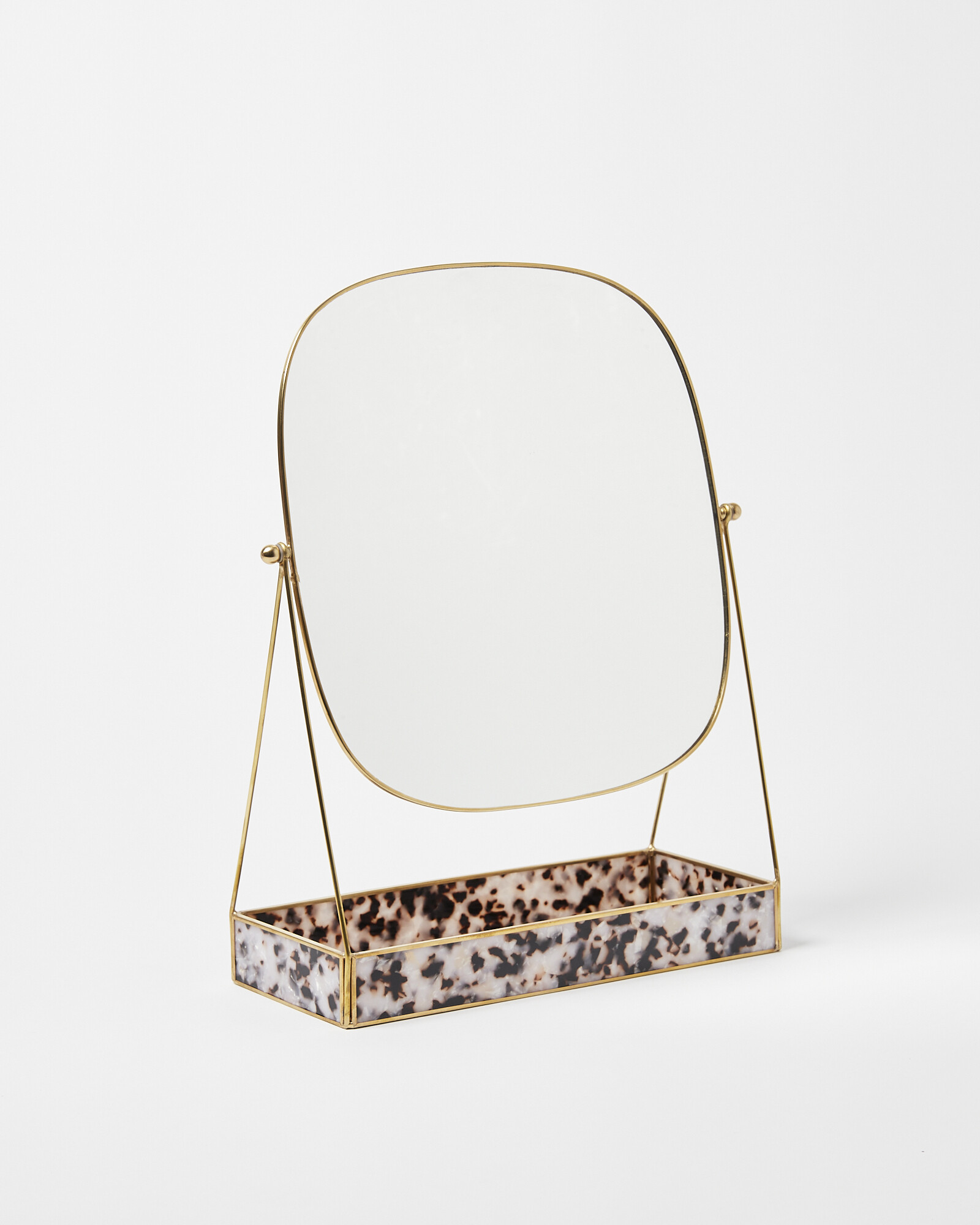 Resin Gold Dressing Table Mirror Oliver Bonas