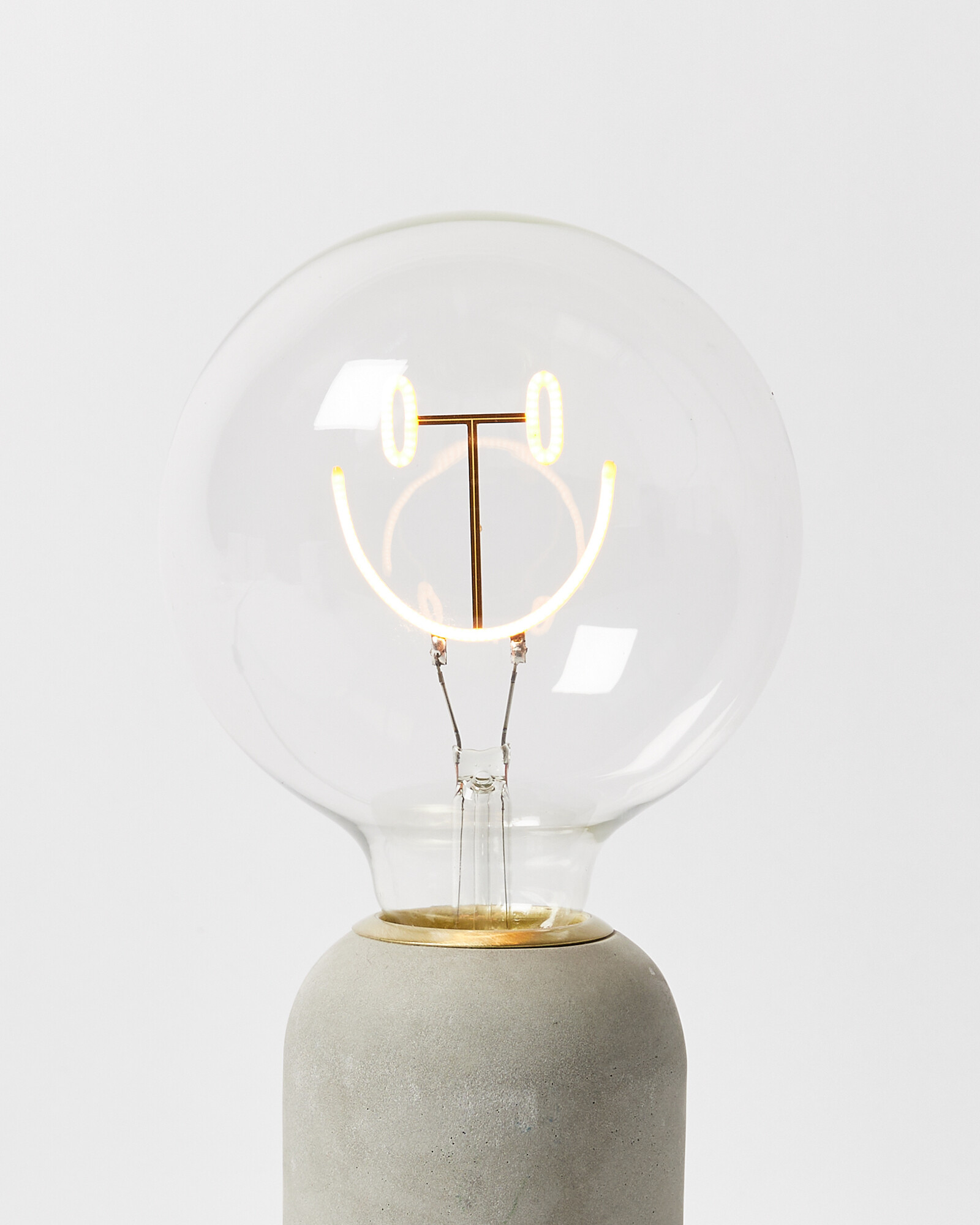 Yellow Happy Face E27 2W LED Light Bulb