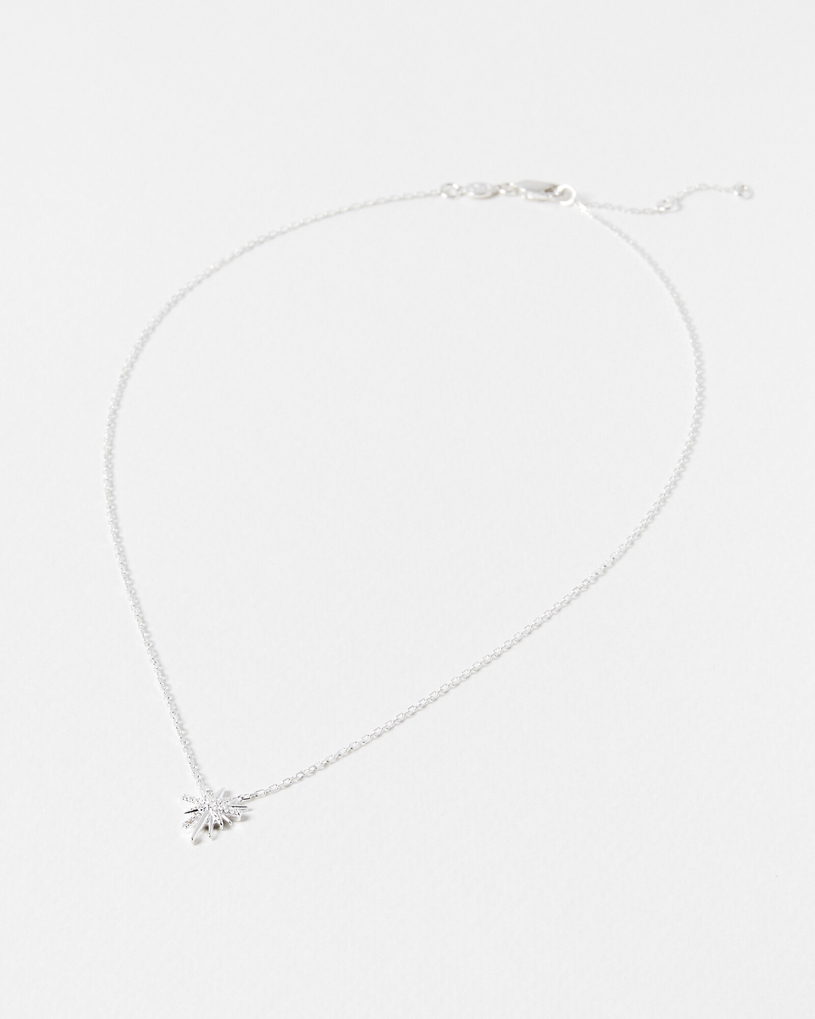 Aster Starburst Silver Pendant Necklace Oliver Bonas