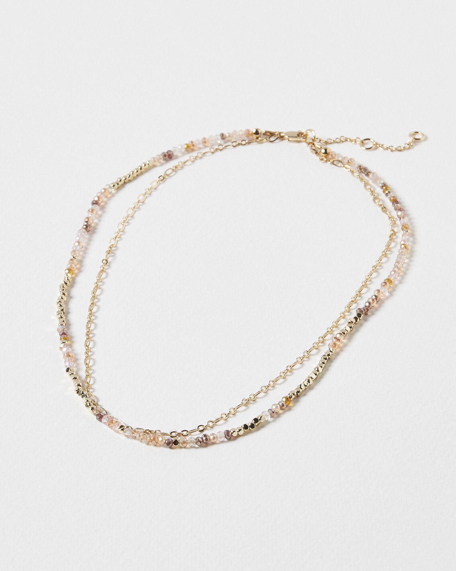 Malie Beaded Double Row Layered Necklace | Oliver Bonas