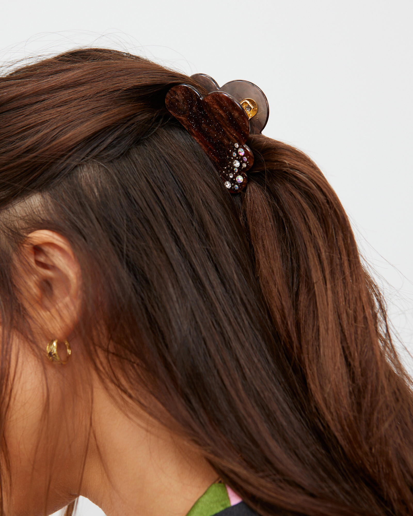 Audrey Brown Glitter Hair Claw Clip Oliver Bonas