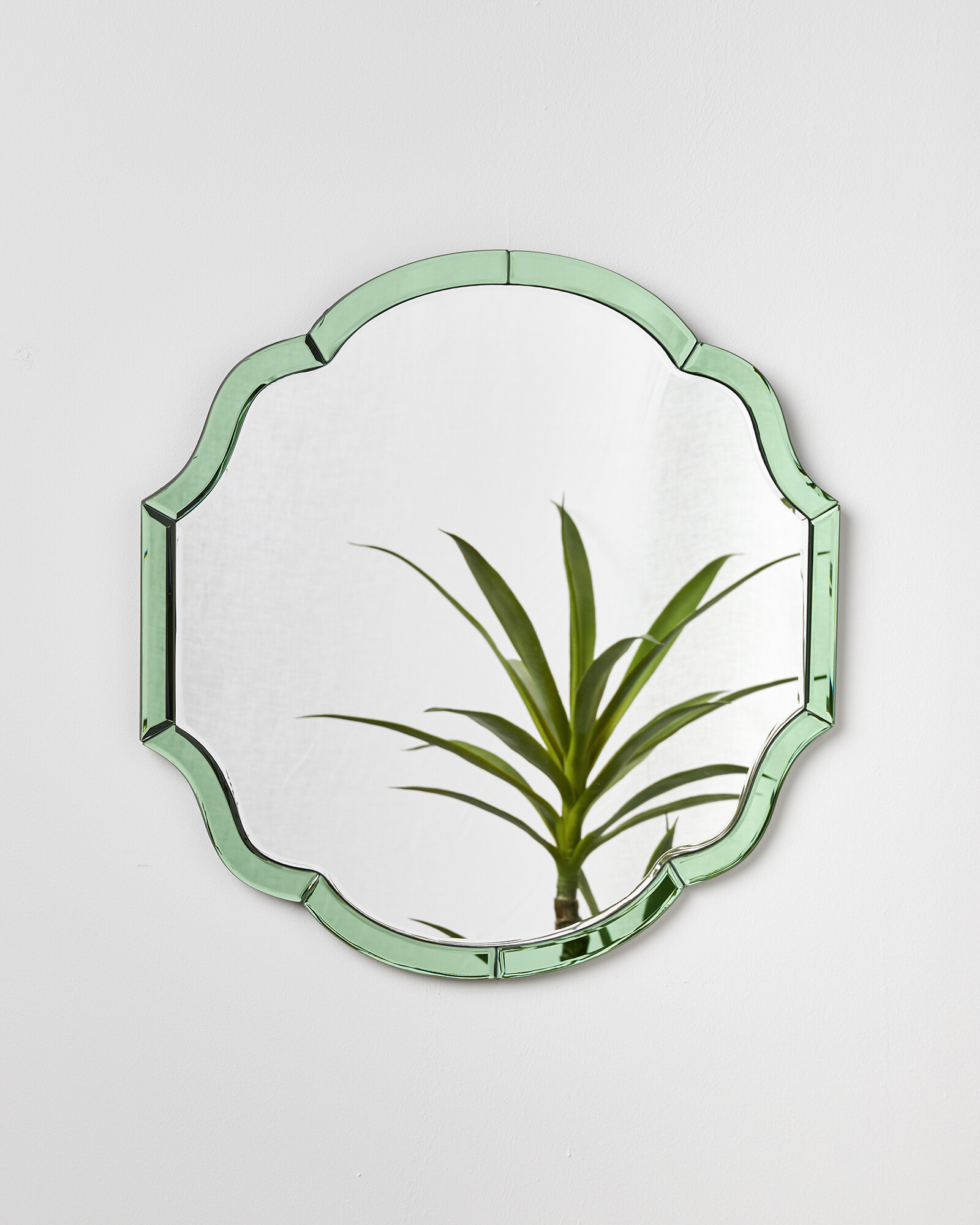 Aurora Green Round Wall Mirror