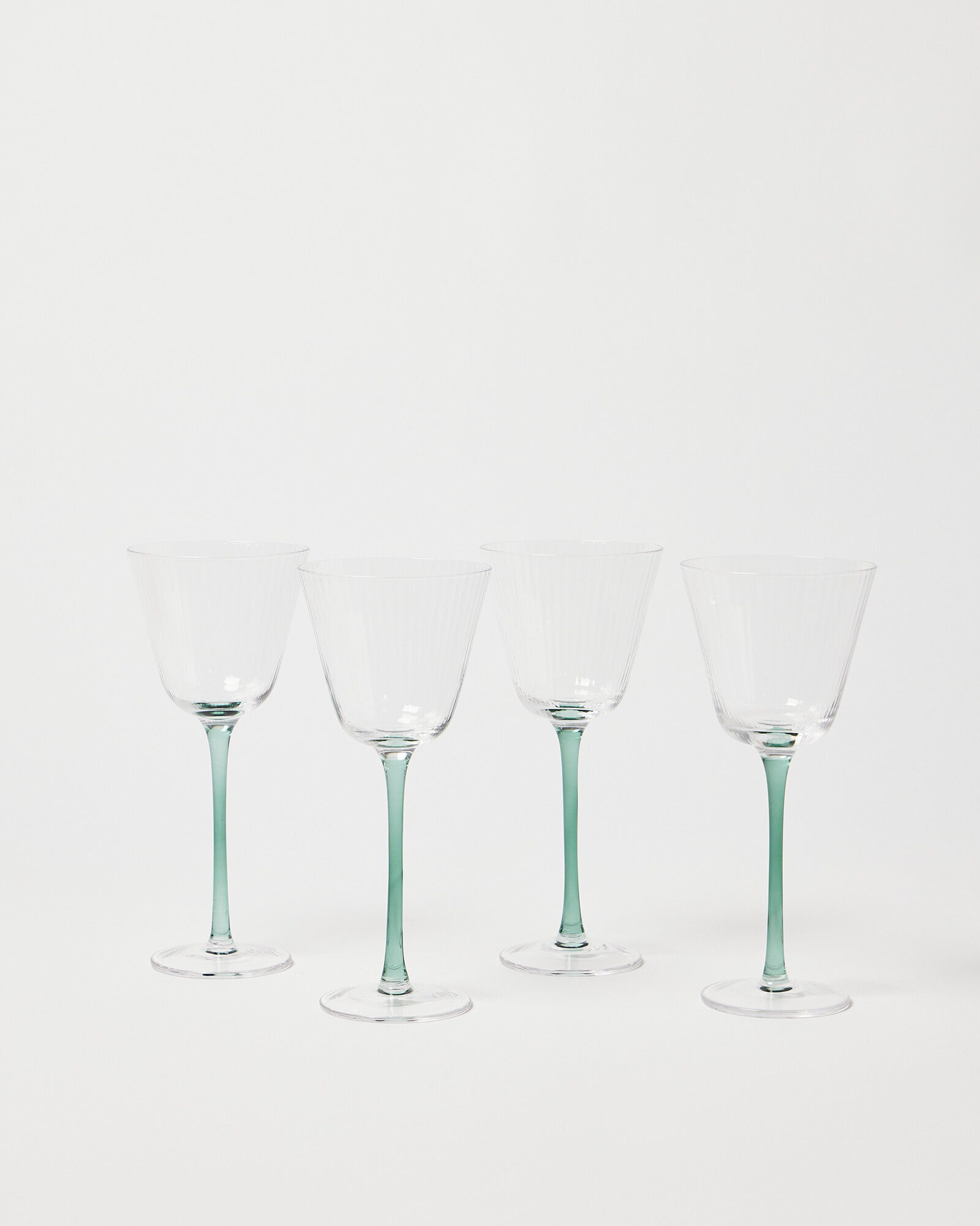 La Petite Ribbed Wine Glasses Set of Four