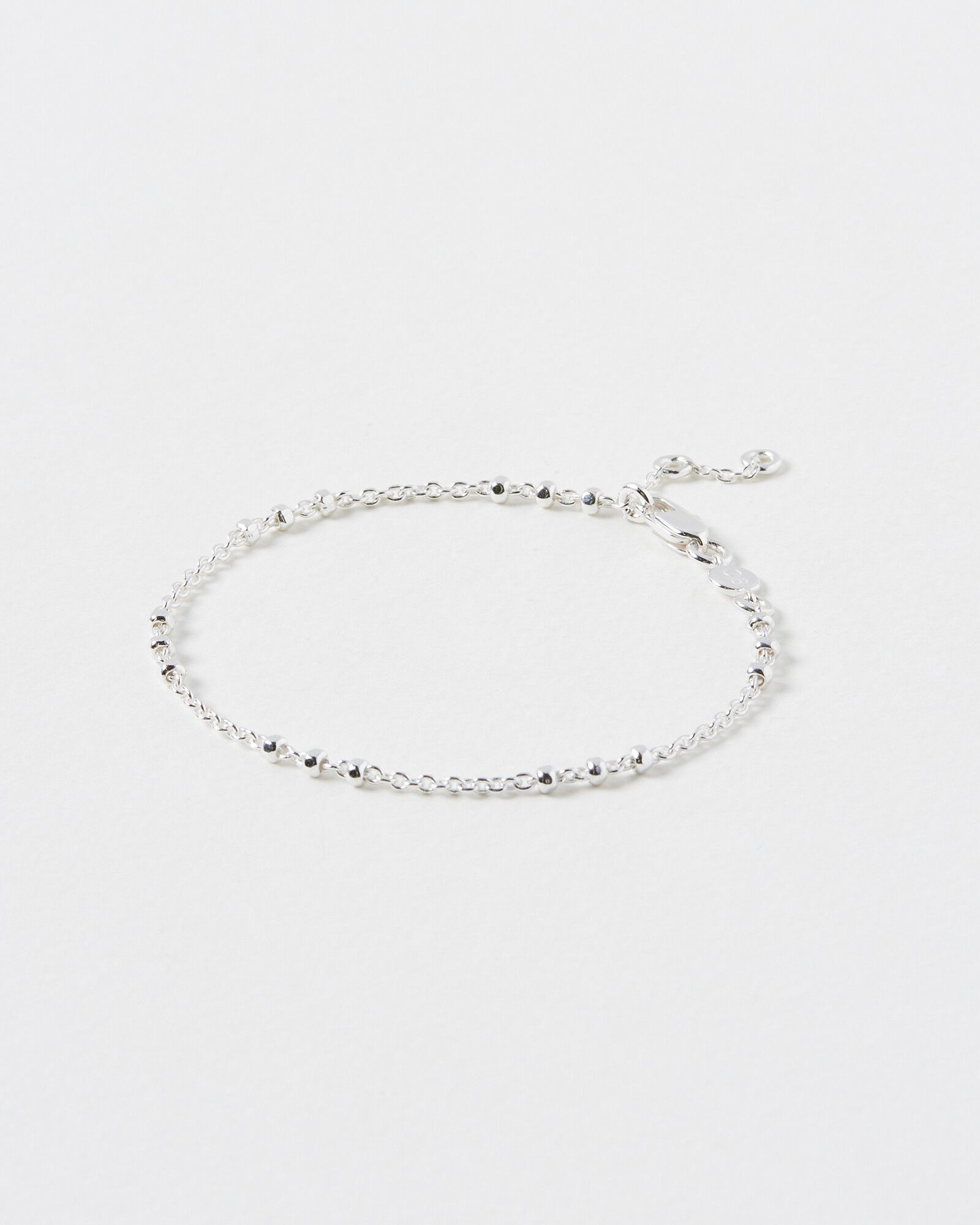 Dalis Bead Silver Chain Bracelet | Oliver Bonas