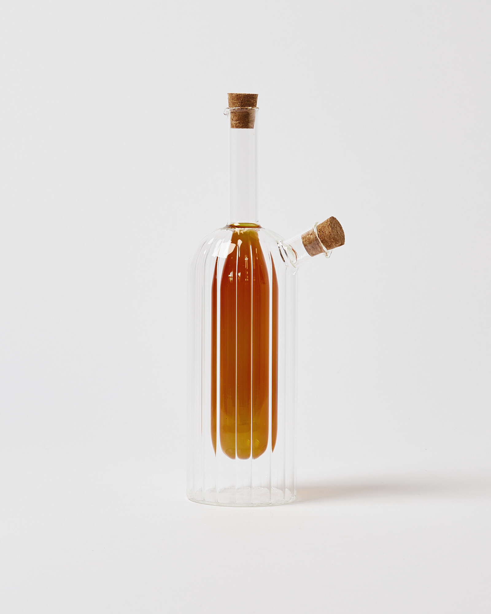 Beaton Orange Glass Oil & Vinegar Bottle
