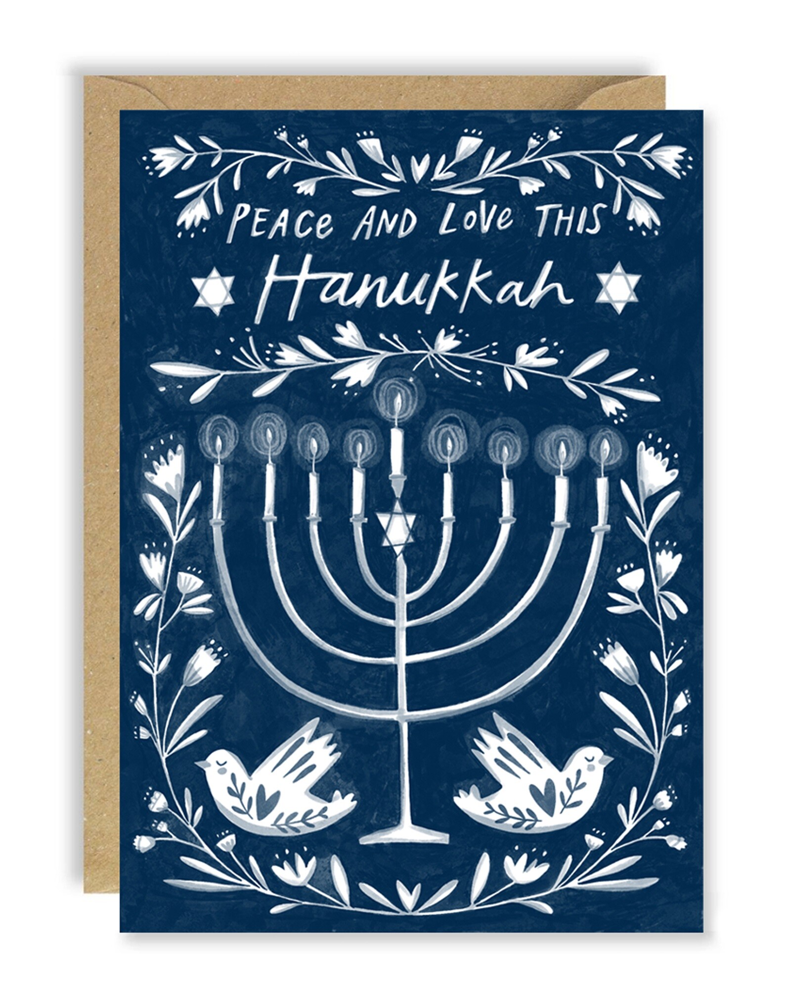 Peace and Love Hanukkah Card Oliver Bonas