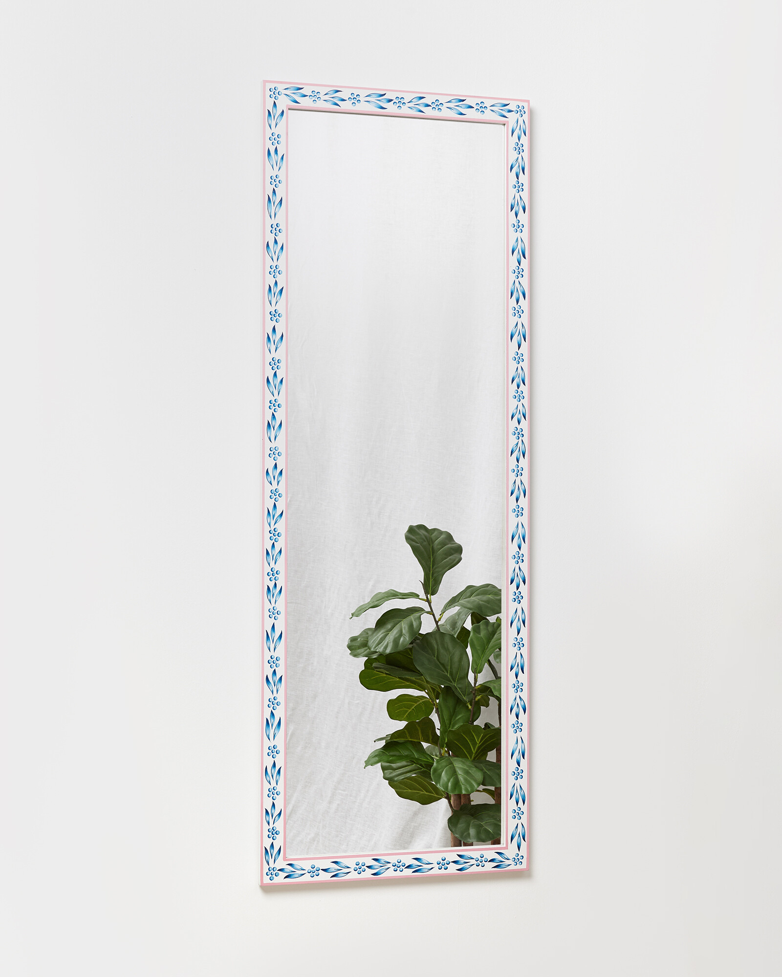Aurélie Floral Wooden Full Length Mirror