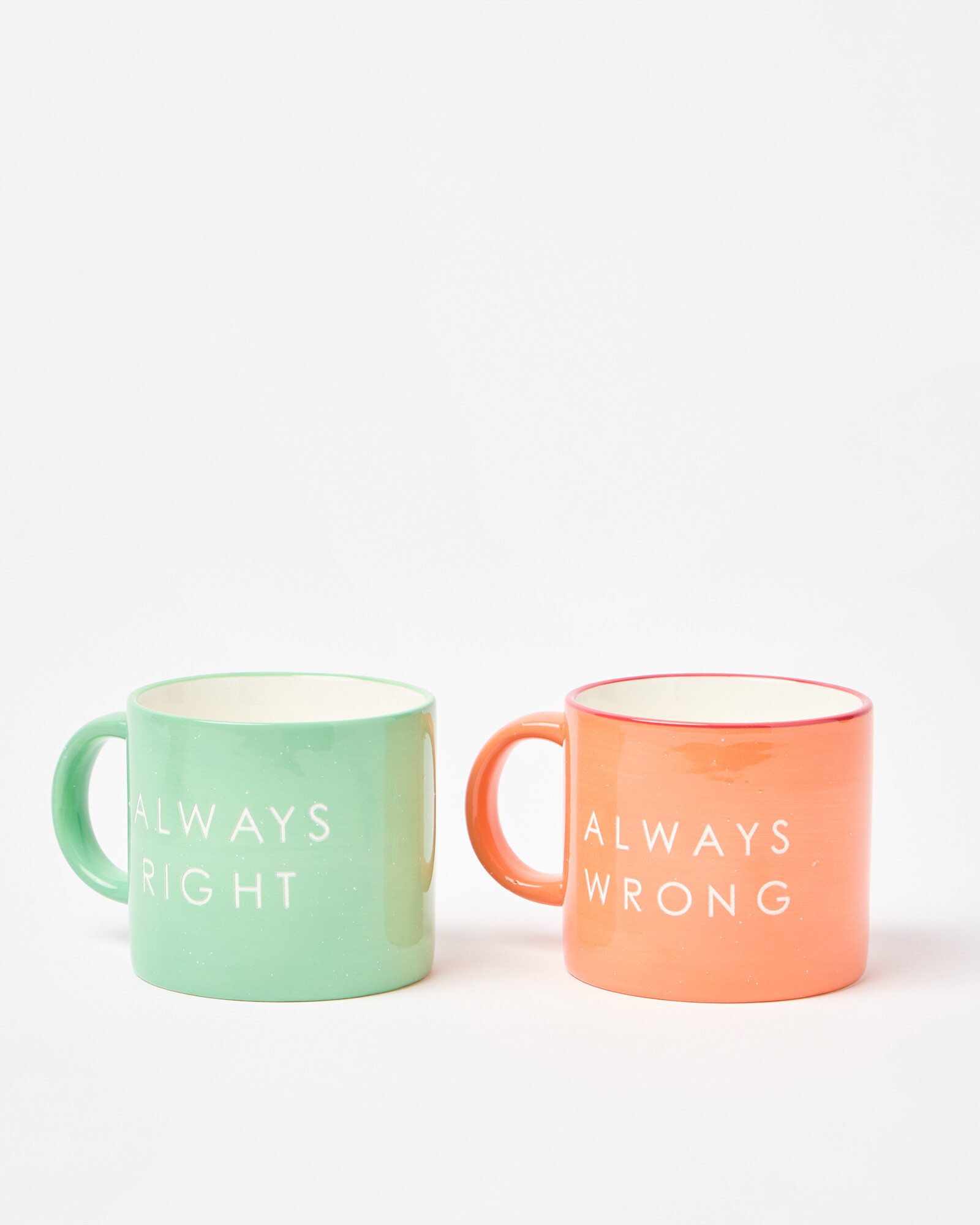 Always Right Always Wrong Mugs Set of Two