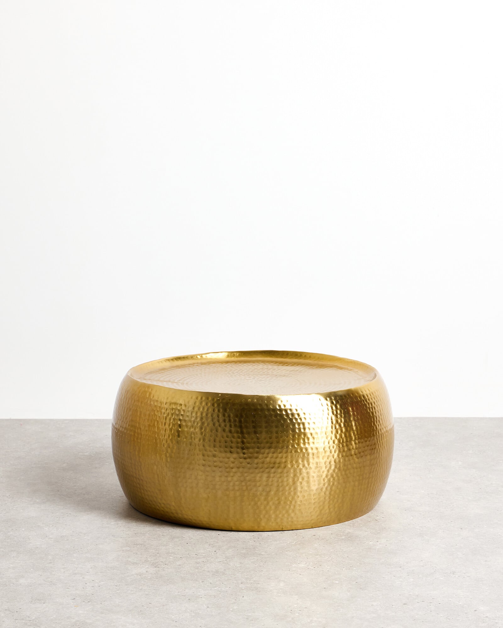 Zlato Gold Hammered Metal Round Coffee Table | Oliver Bonas