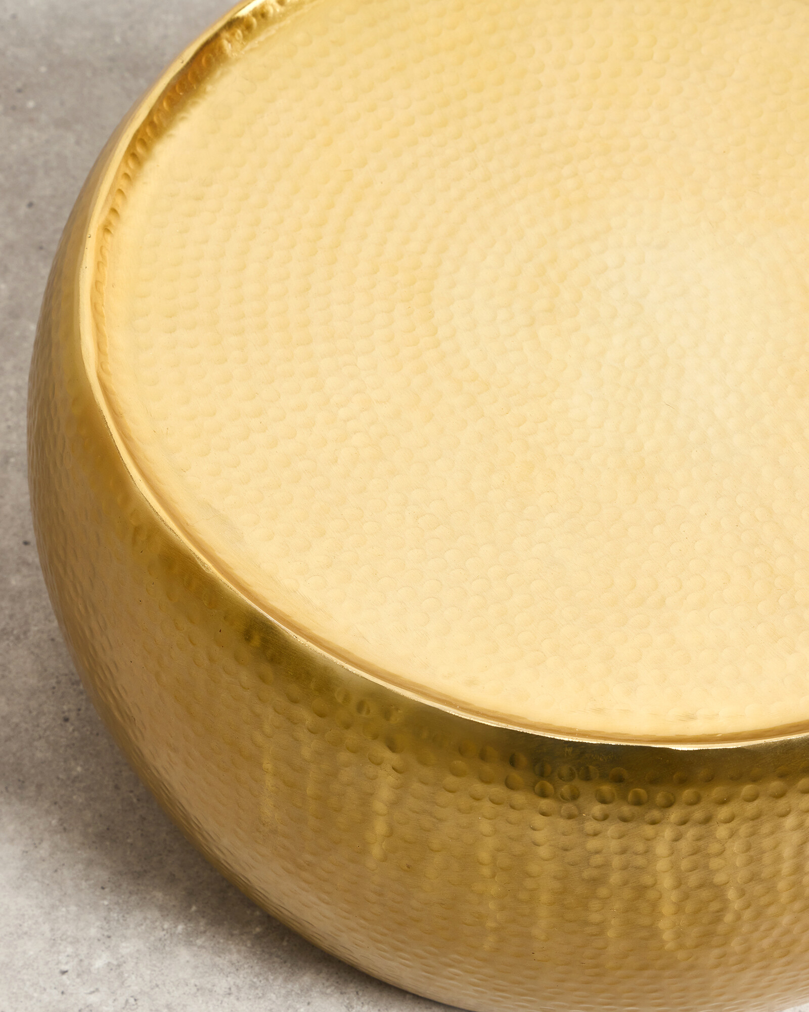 Zlato Gold Hammered Metal Round Coffee Table | Oliver Bonas