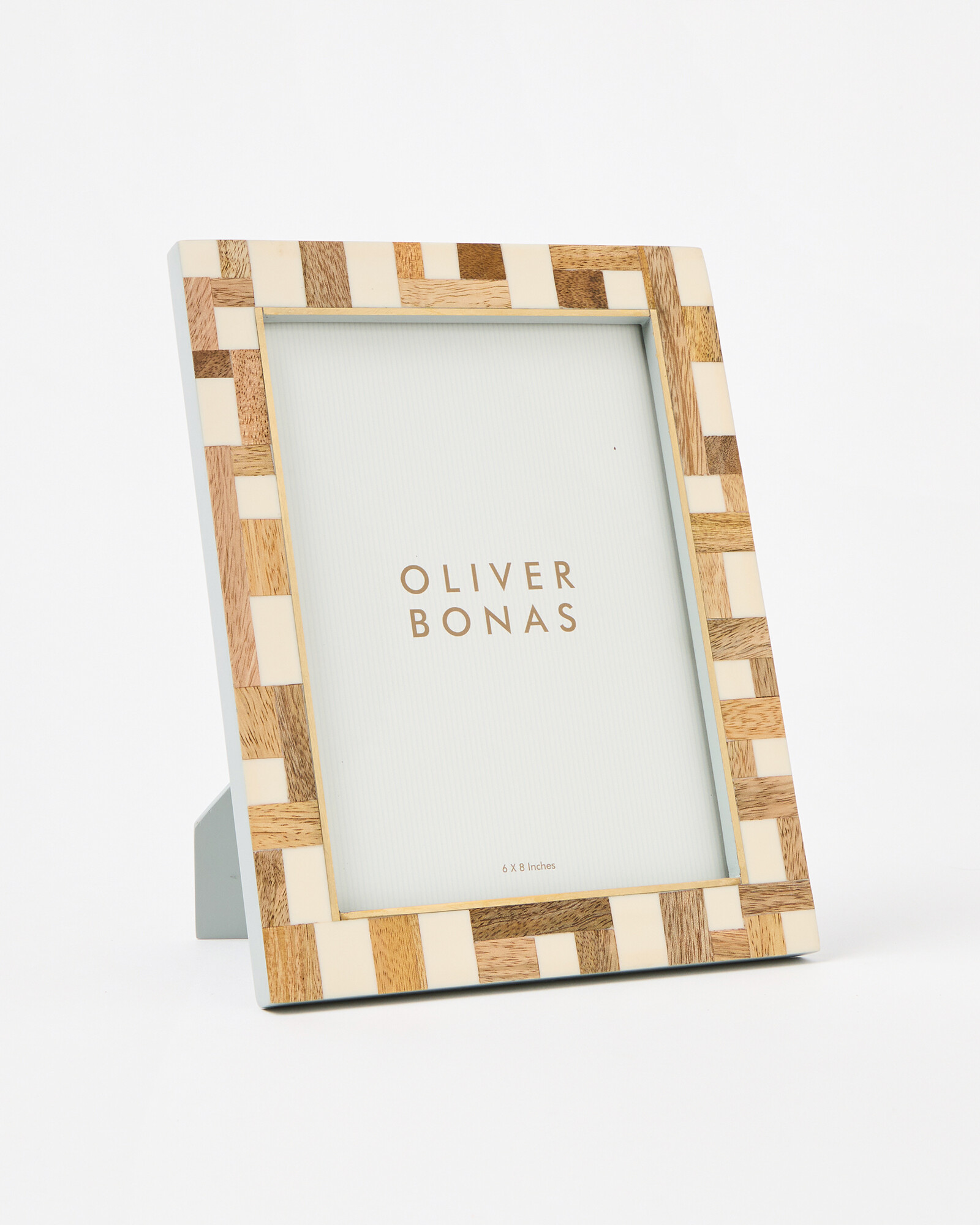 Mika Chequerboard Mango Wood Photo Frame 6x8"