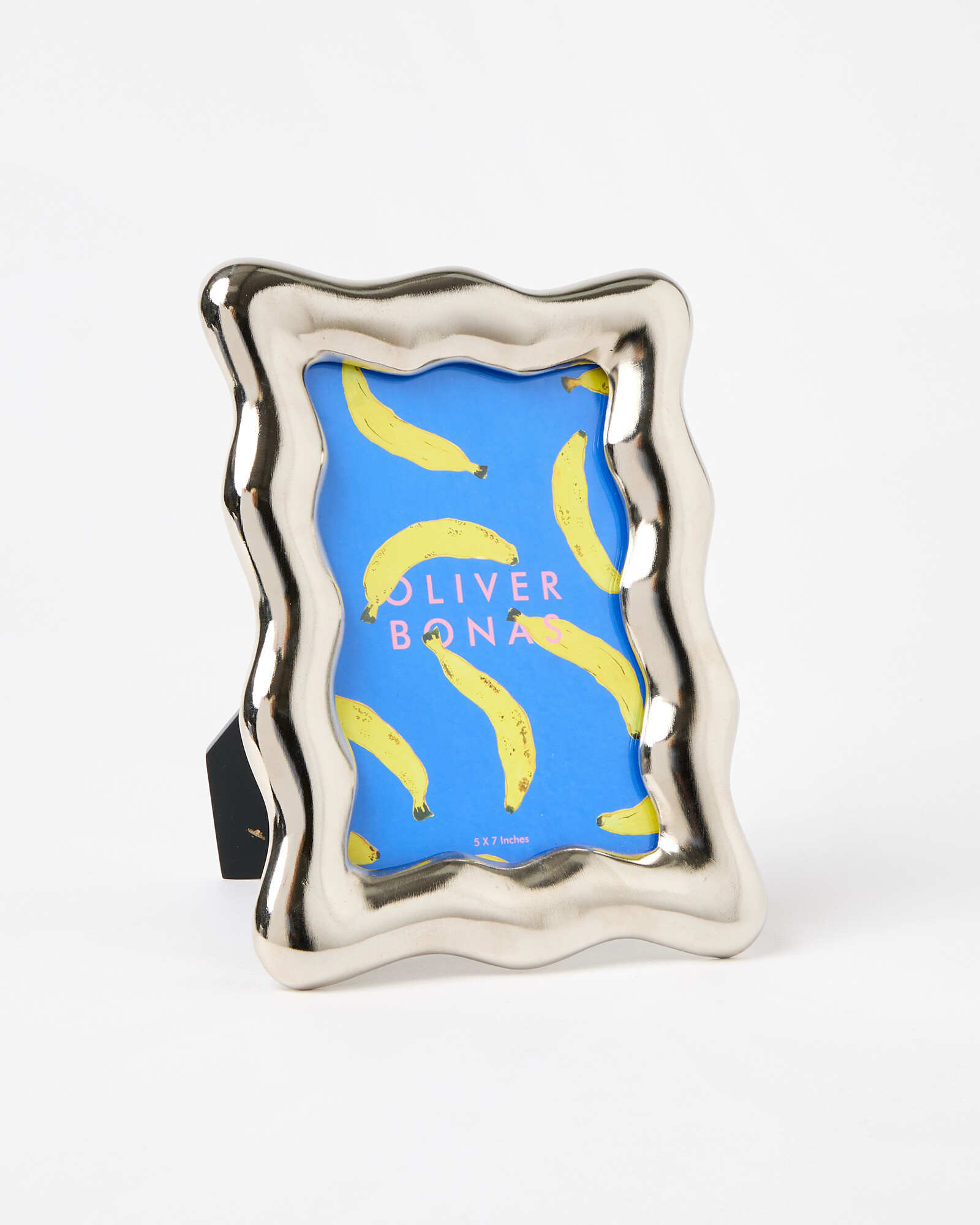 Orli Wave Metallic Silver Photo Frame 5x7"