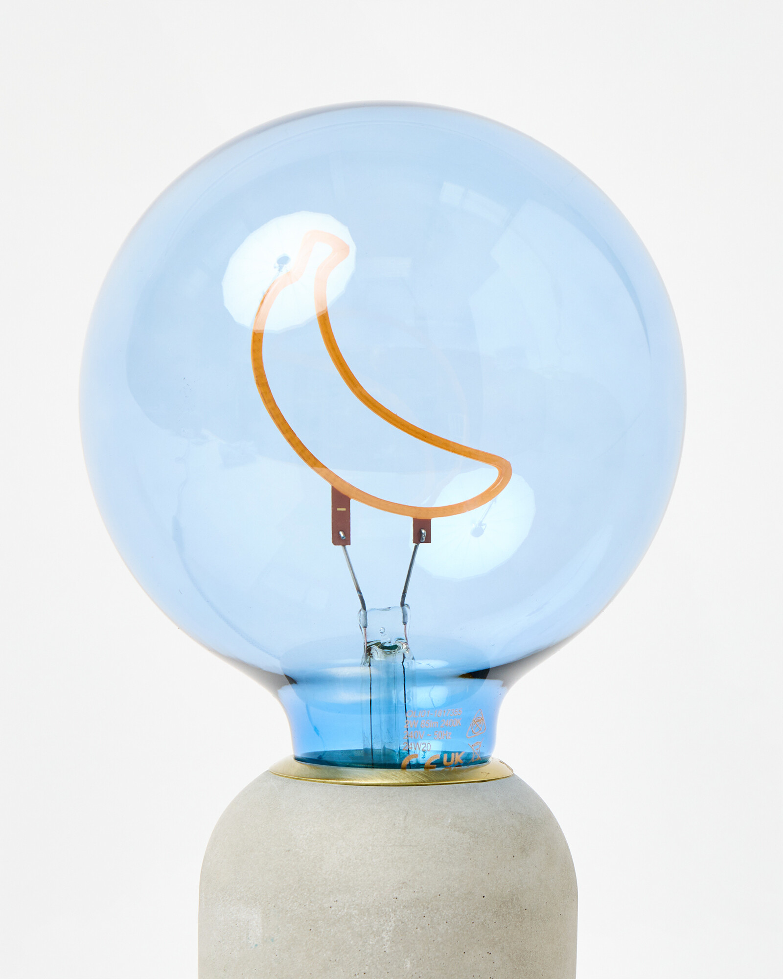 Banana Blue Glass Light Bulb